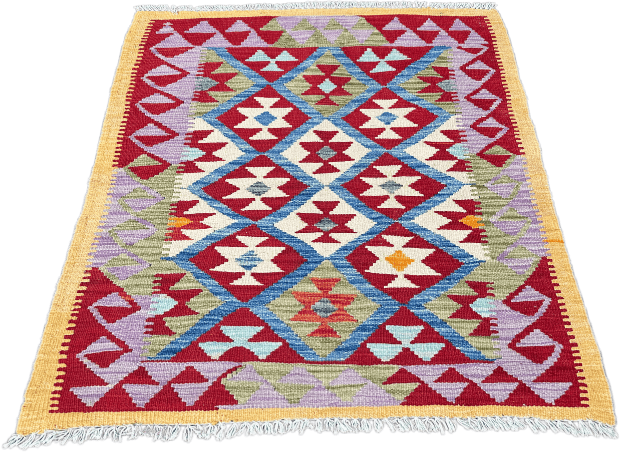 Chobi Kilim Rug - 112 cm x 94 cm