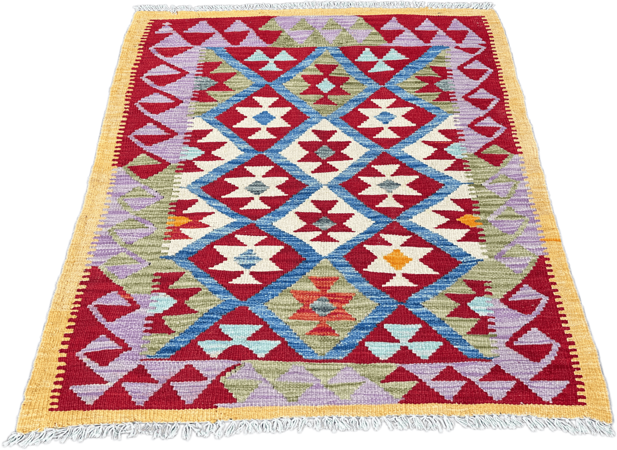 Chobi Kilim Rug - 112 cm x 94 cm