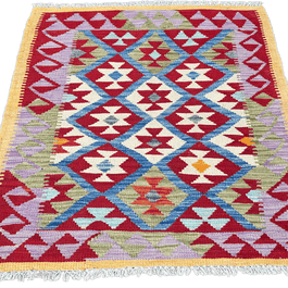 Chobi Kilim Rug - 112 cm x 94 cm