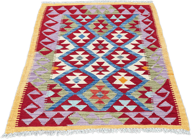 Chobi Kilim Rug - 112 cm x 94 cm