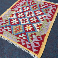 Chobi Kilim Rug - 112 cm x 94 cm