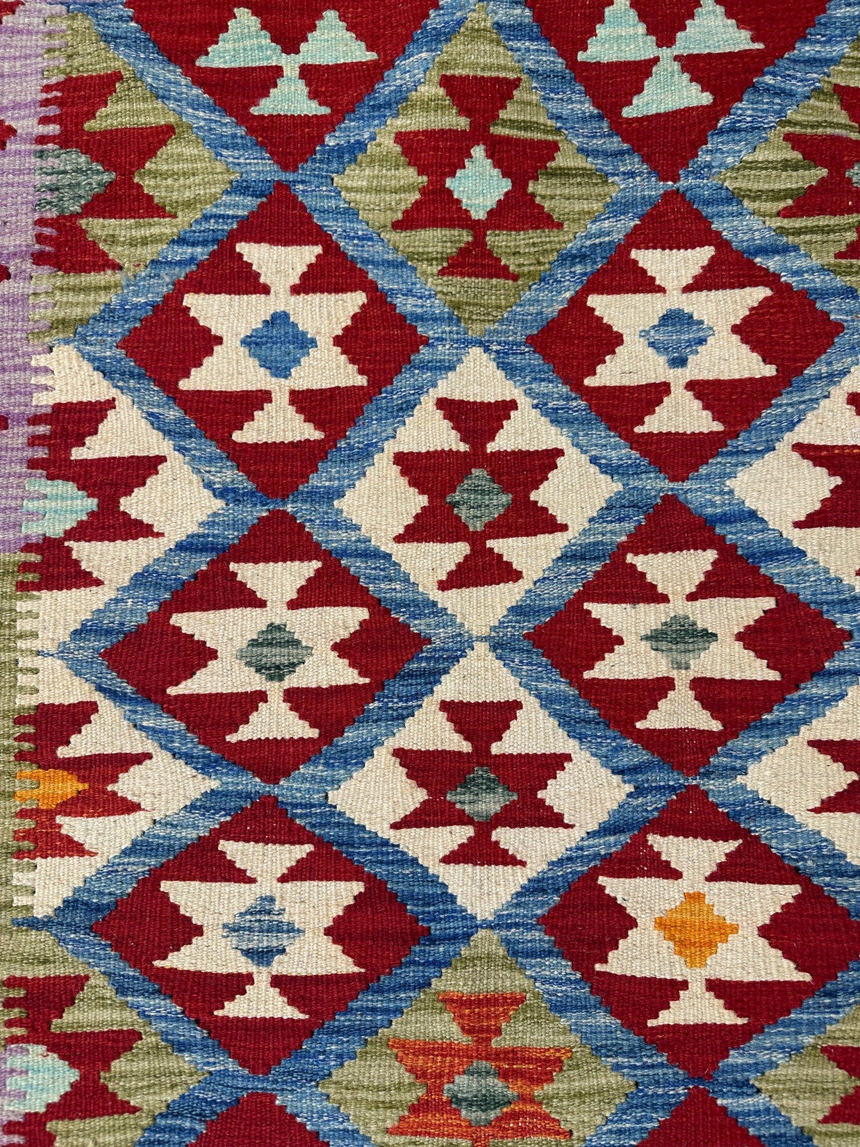 Chobi Kilim Rug - 112 cm x 94 cm
