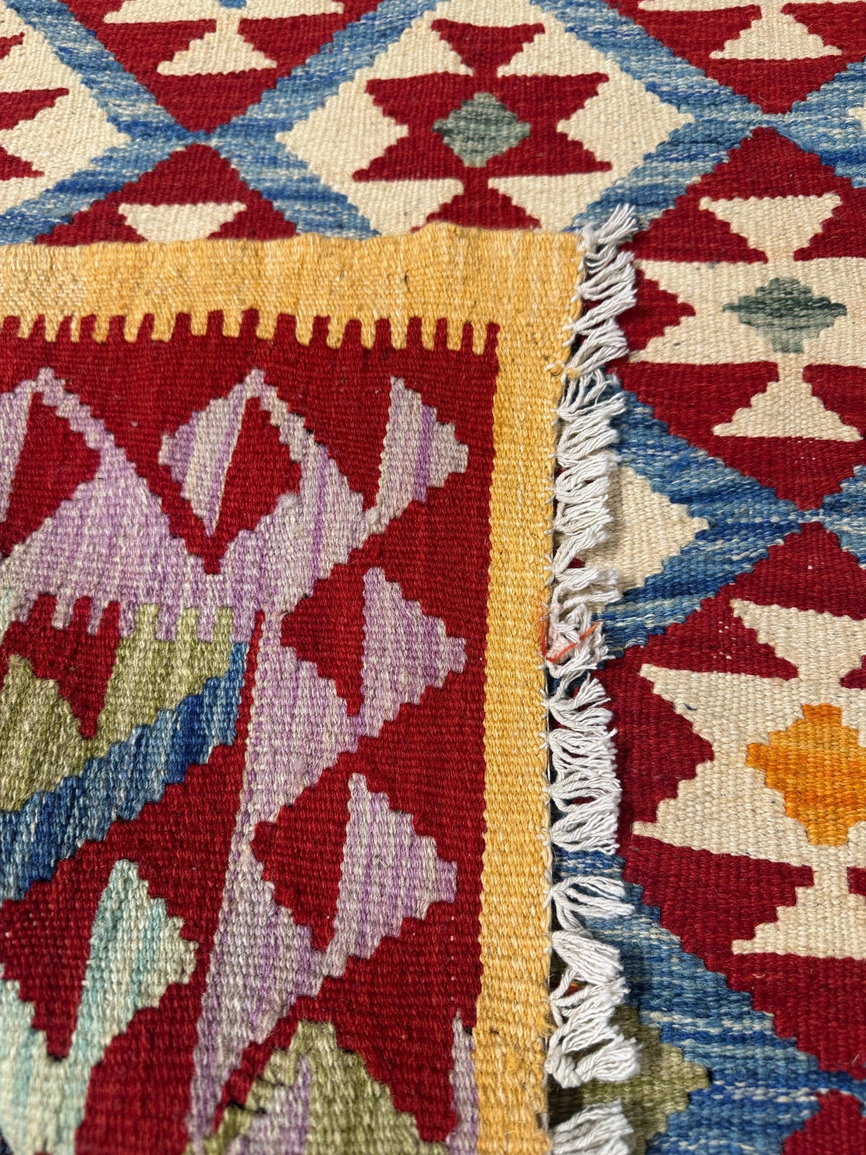 Chobi Kilim Rug - 112 cm x 94 cm