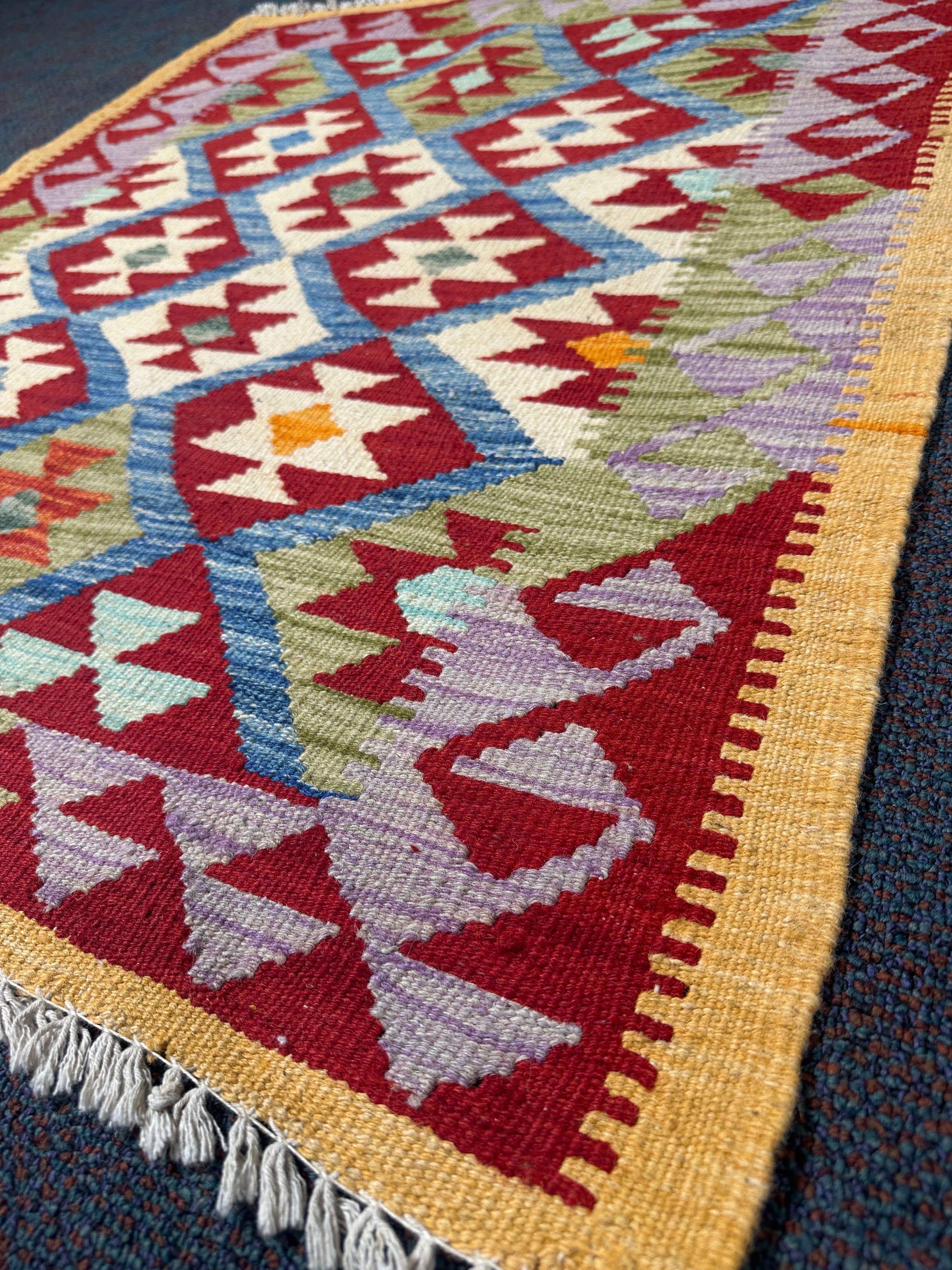 Chobi Kilim Rug - 112 cm x 94 cm