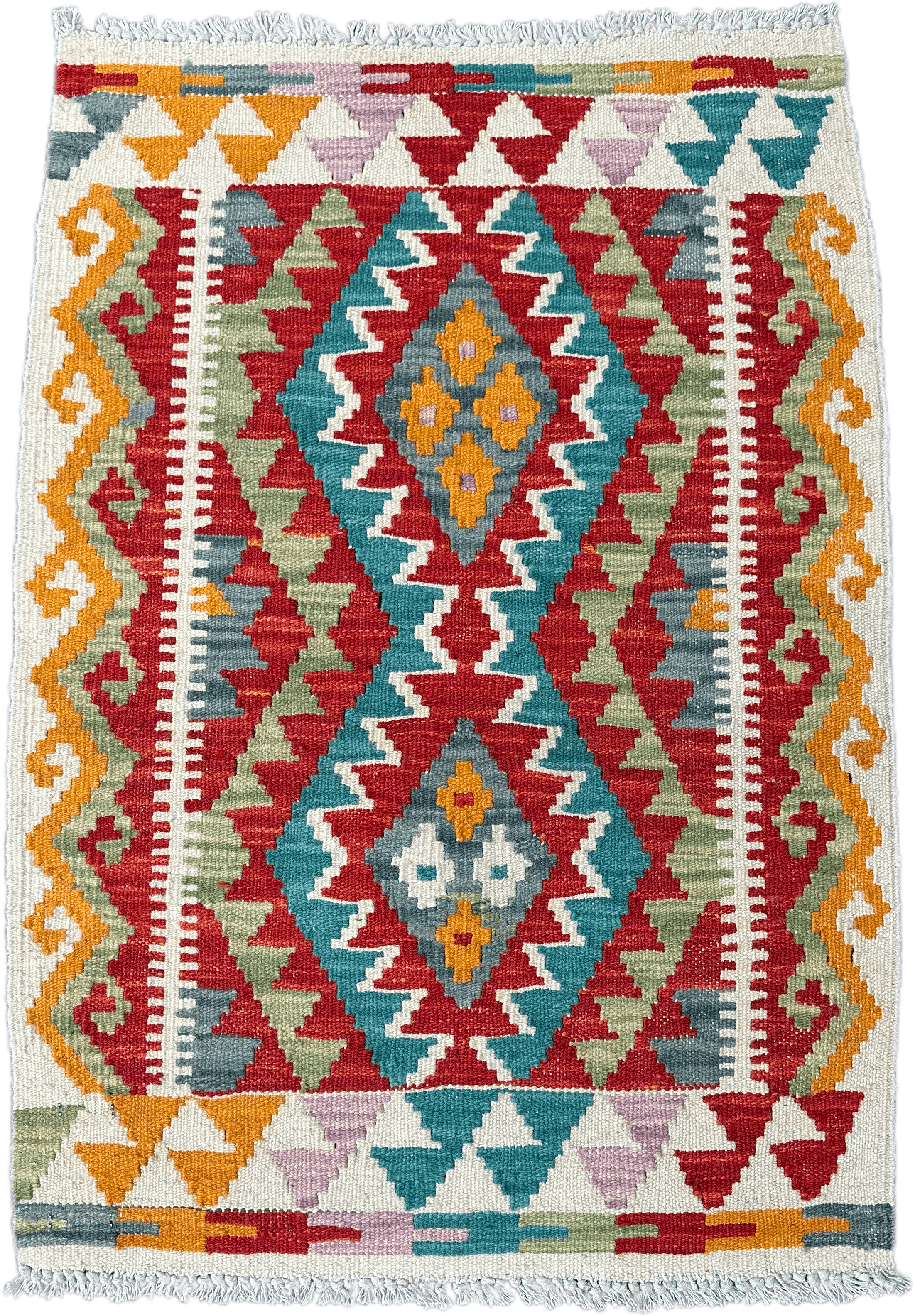 Chobi Kilim Rug - 87 cm x 61 cm