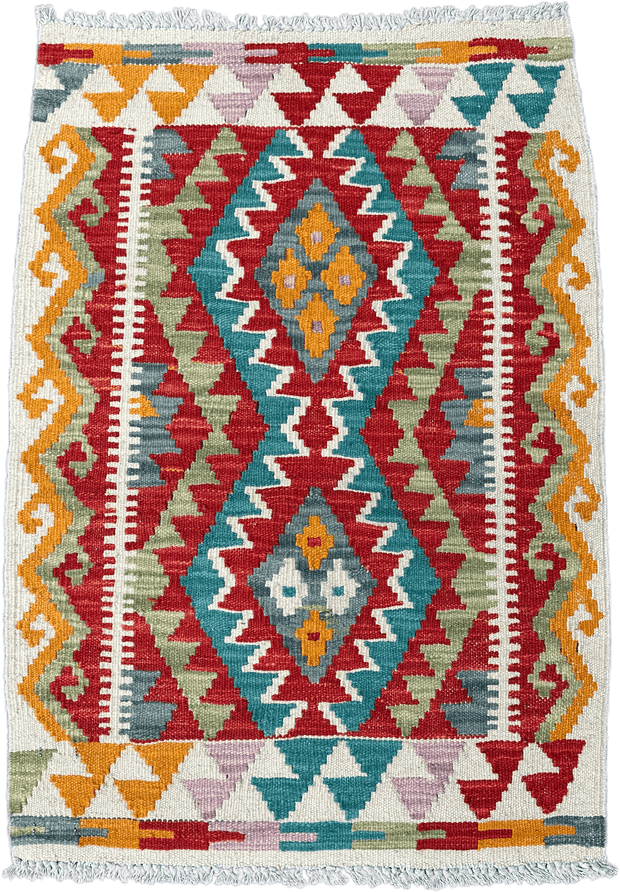 Chobi Kilim Rug - 87 cm x 61 cm
