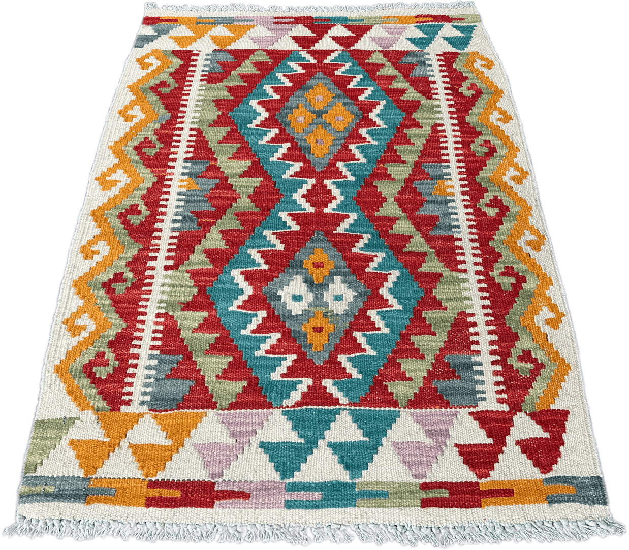 Chobi Kilim Rug - 87 cm x 61 cm