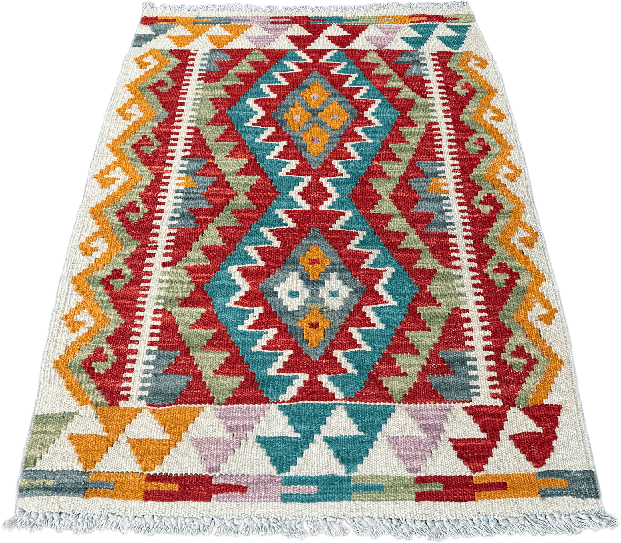 Chobi Kilim Rug - 87 cm x 61 cm