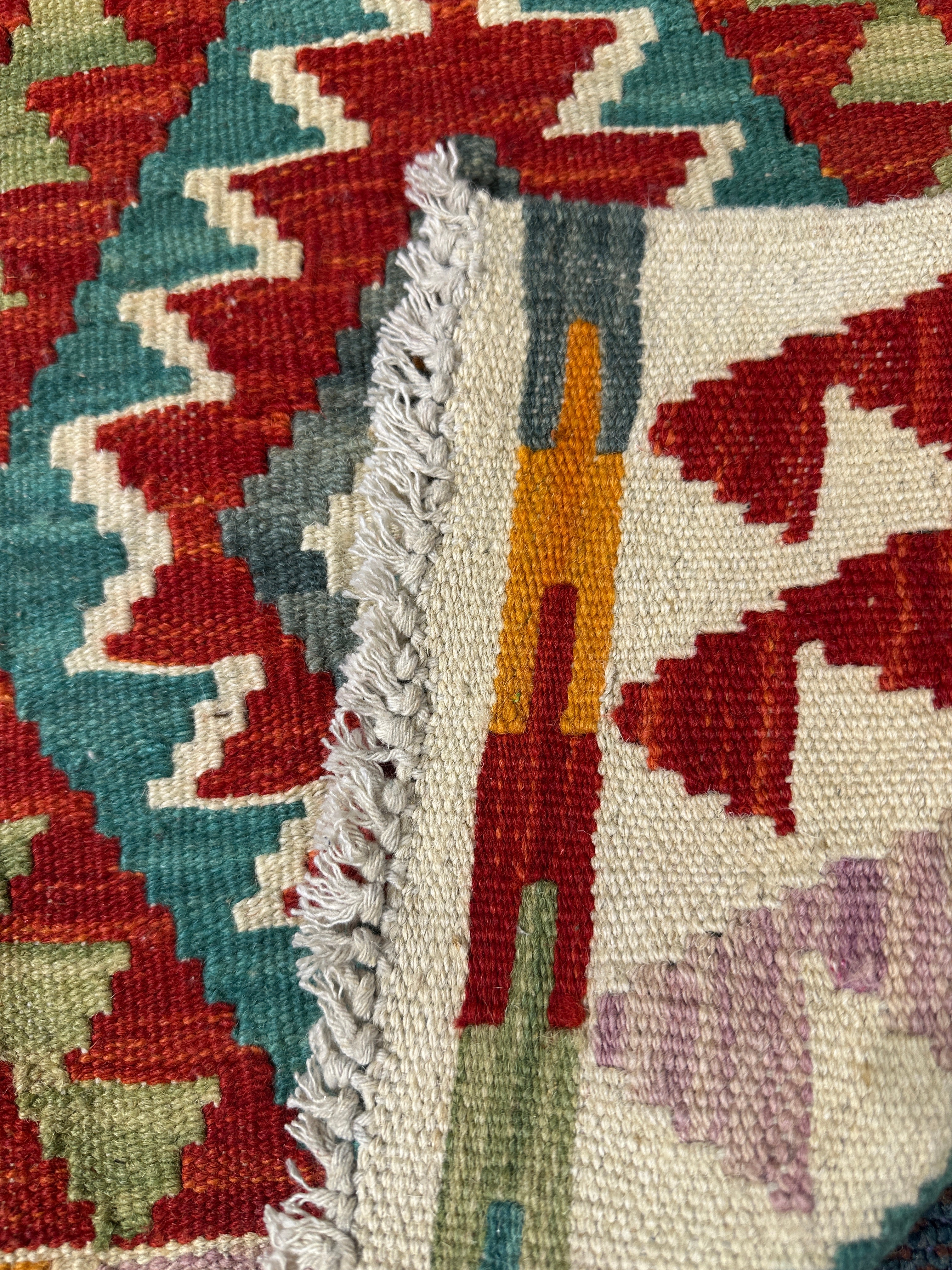 Chobi Kilim Rug - 87 cm x 61 cm