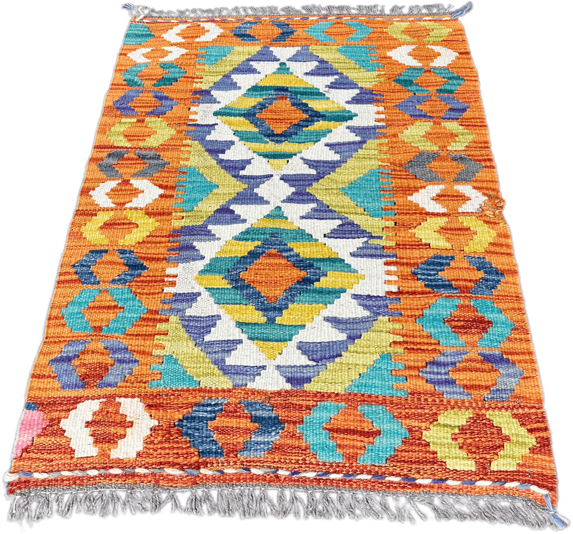 Chobi Kilim Rug - 80 cm x 55 cm