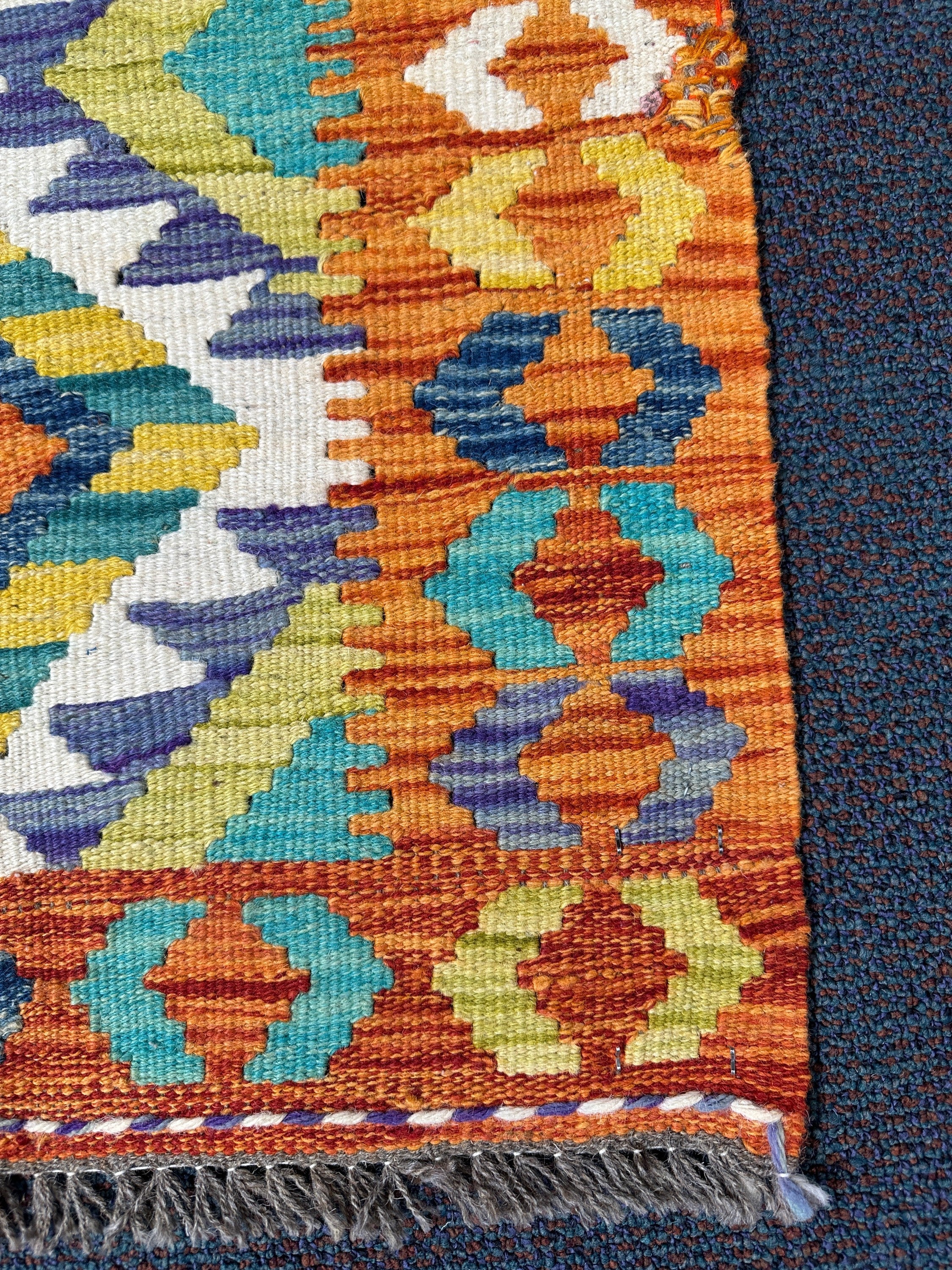 Chobi Kilim Rug - 80 cm x 55 cm