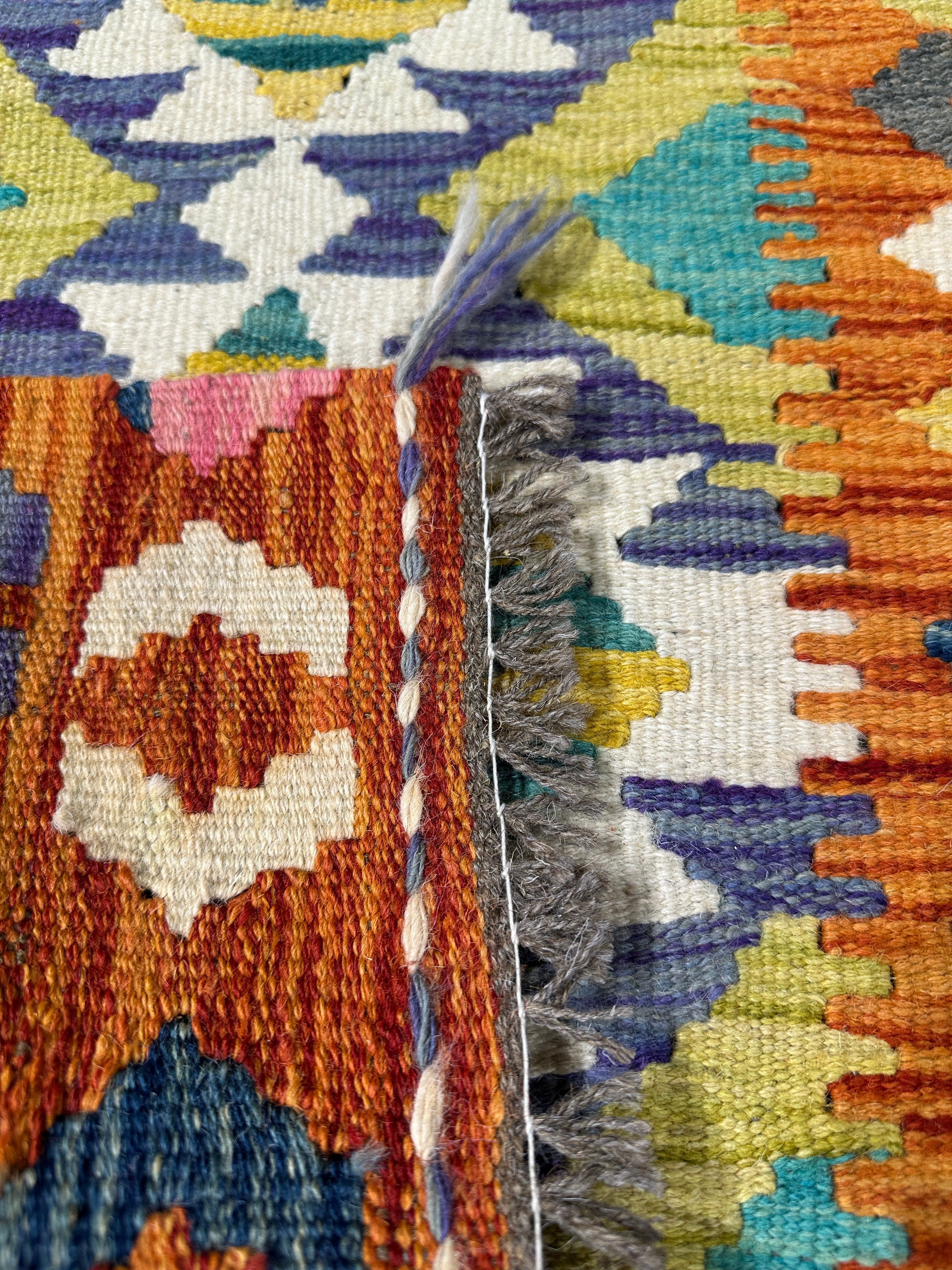 Chobi Kilim Rug - 80 cm x 55 cm