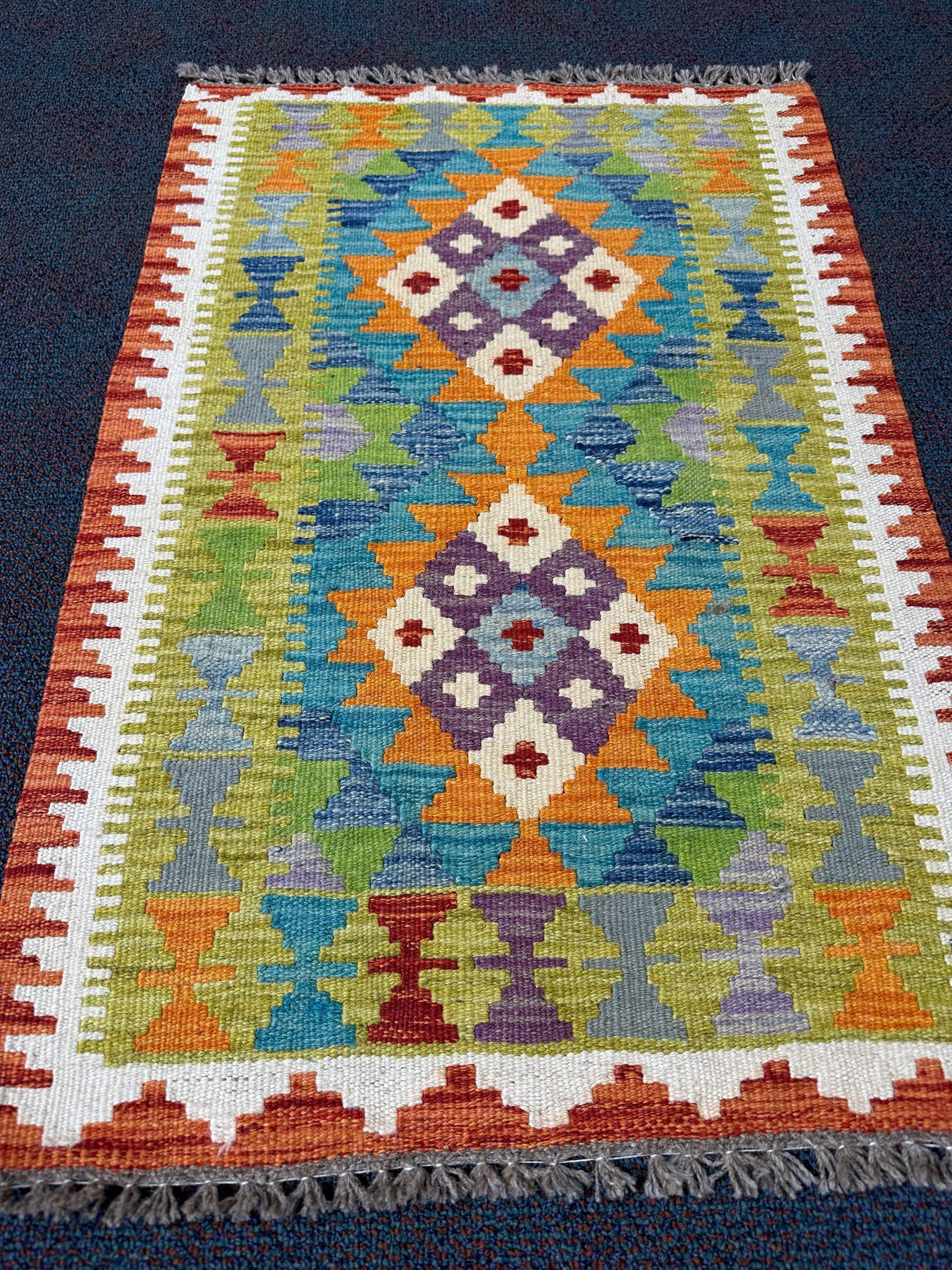 Chobi Kilim Rug - 86 cm x 58 cm