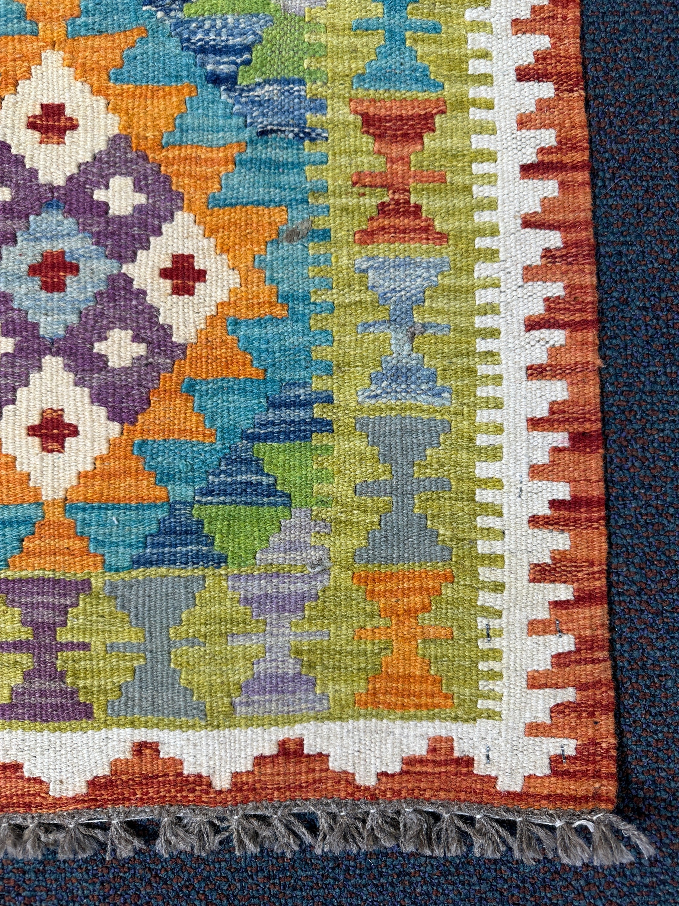 Chobi Kilim Rug - 86 cm x 58 cm