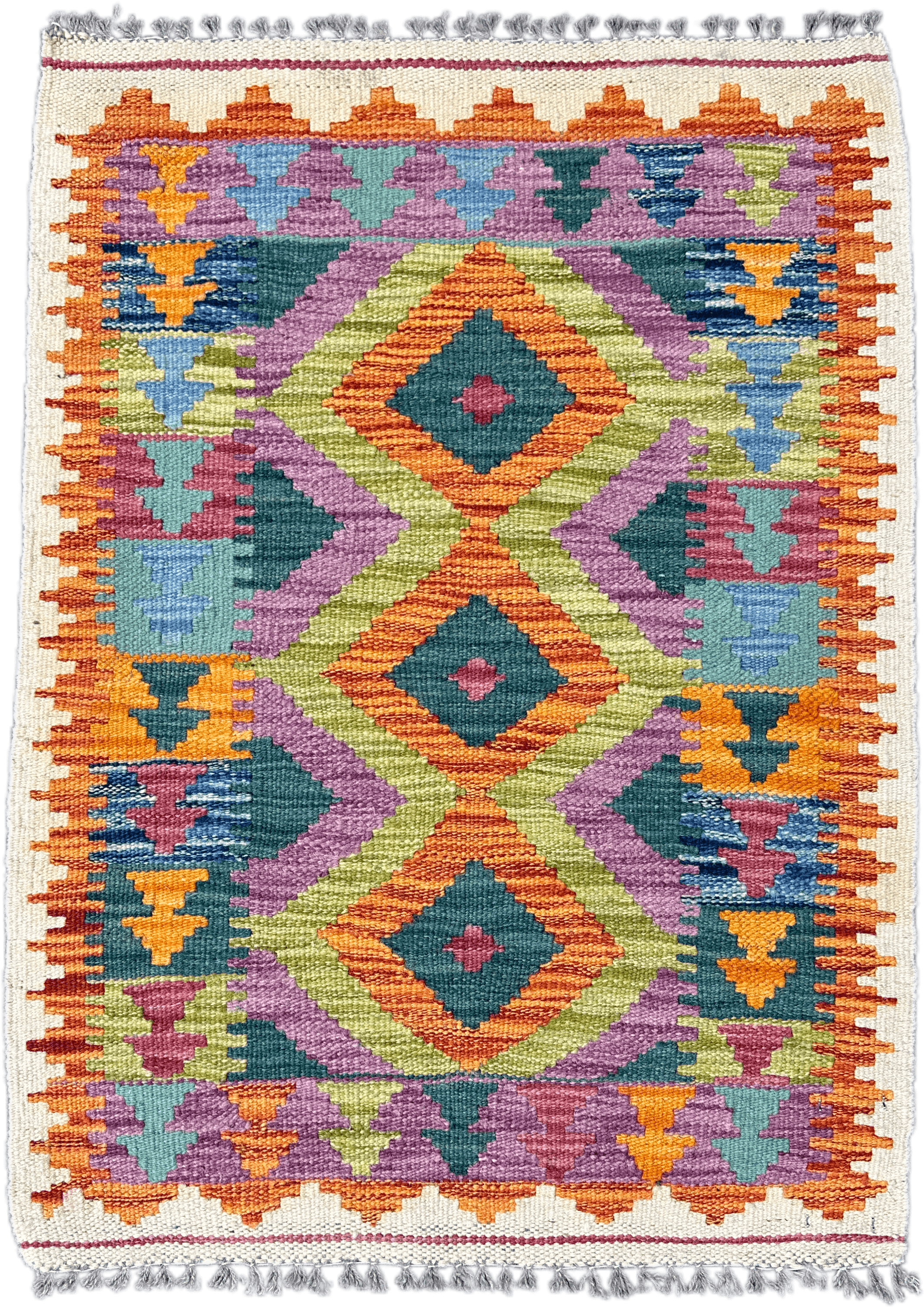 Chobi Kilim Rug - 87 cm x 62 cm