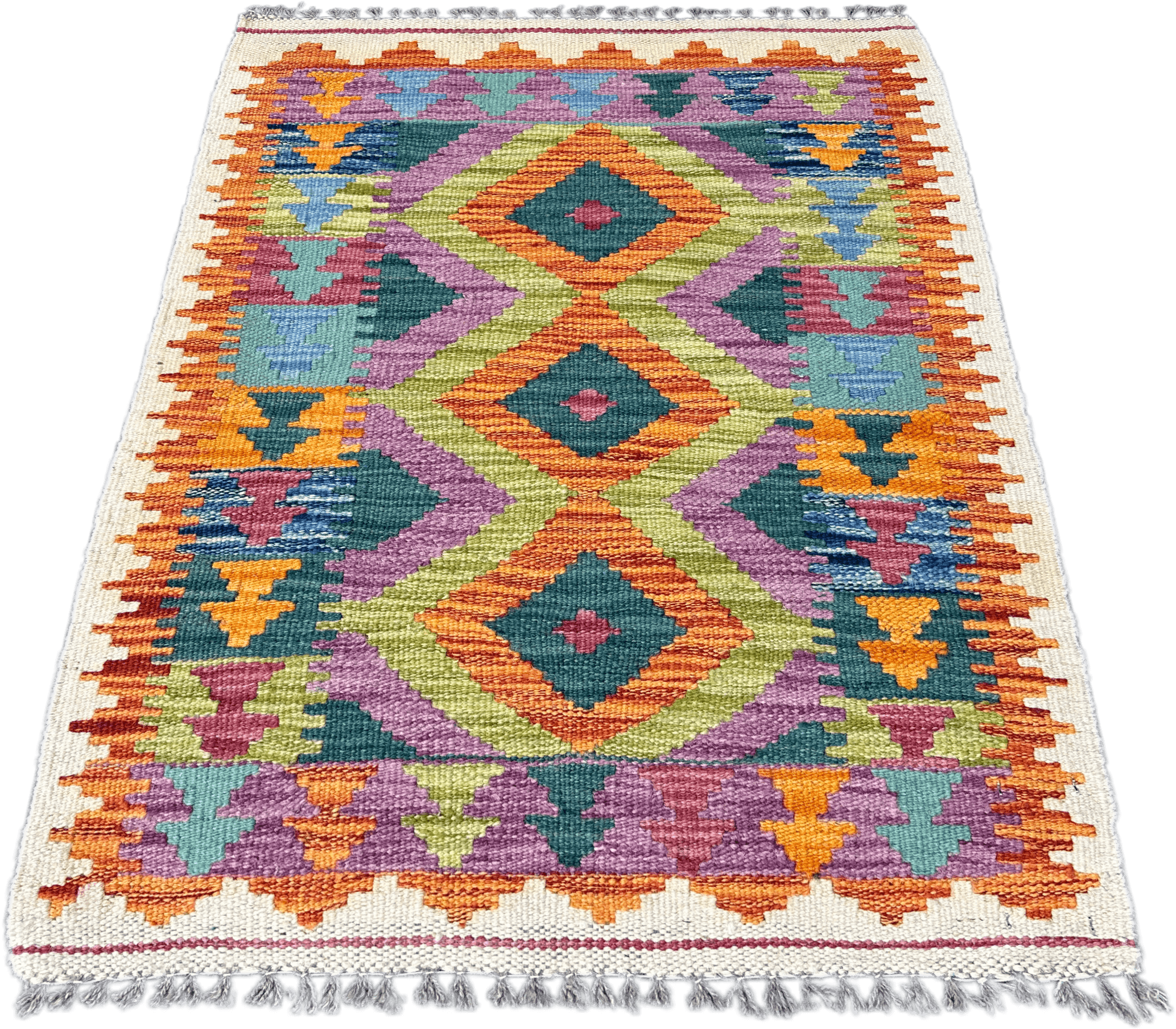 Chobi Kilim Rug - 87 cm x 62 cm