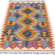 Chobi Kilim Rug - 87 cm x 62 cm