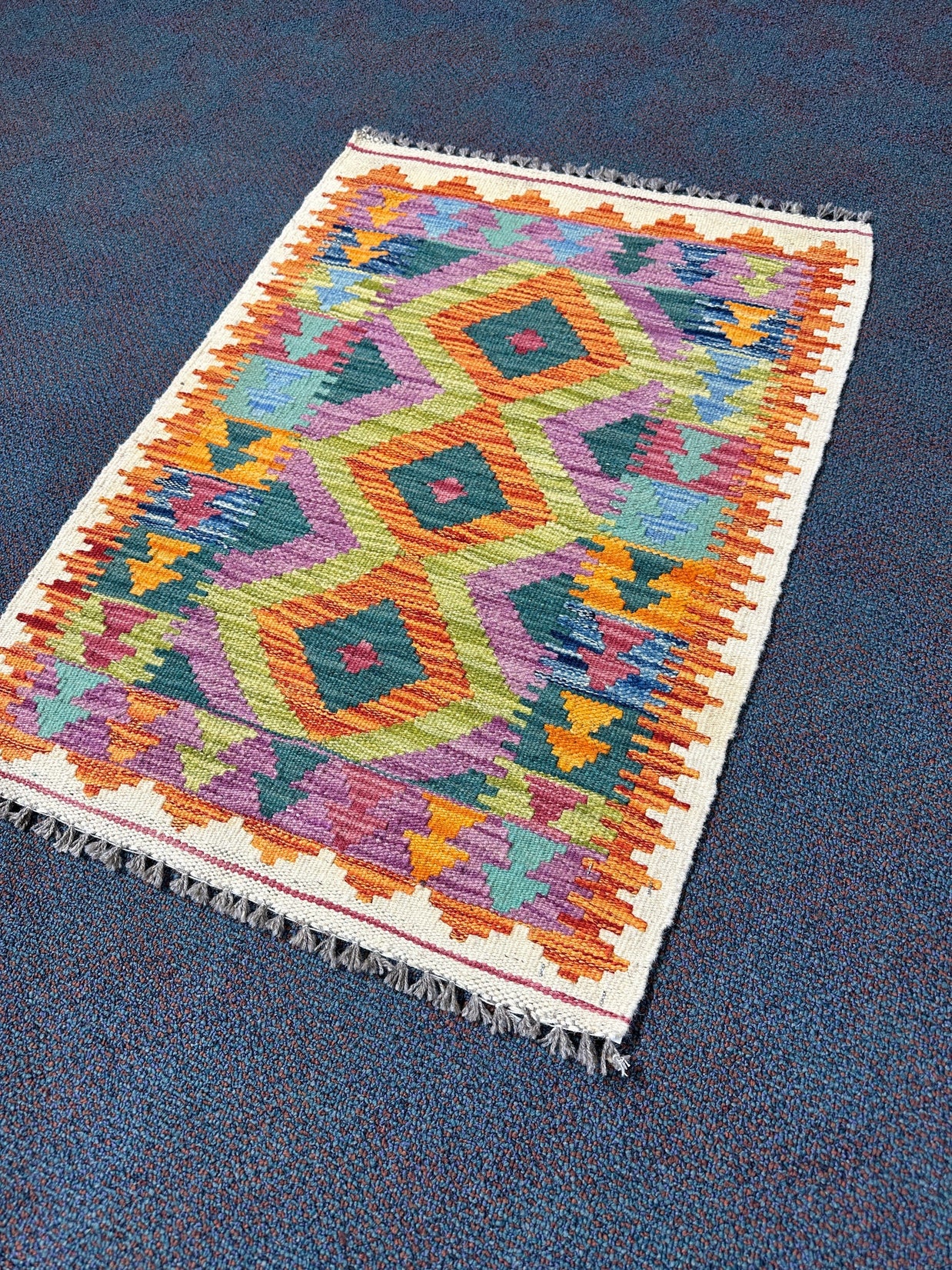 Chobi Kilim Rug - 87 cm x 62 cm