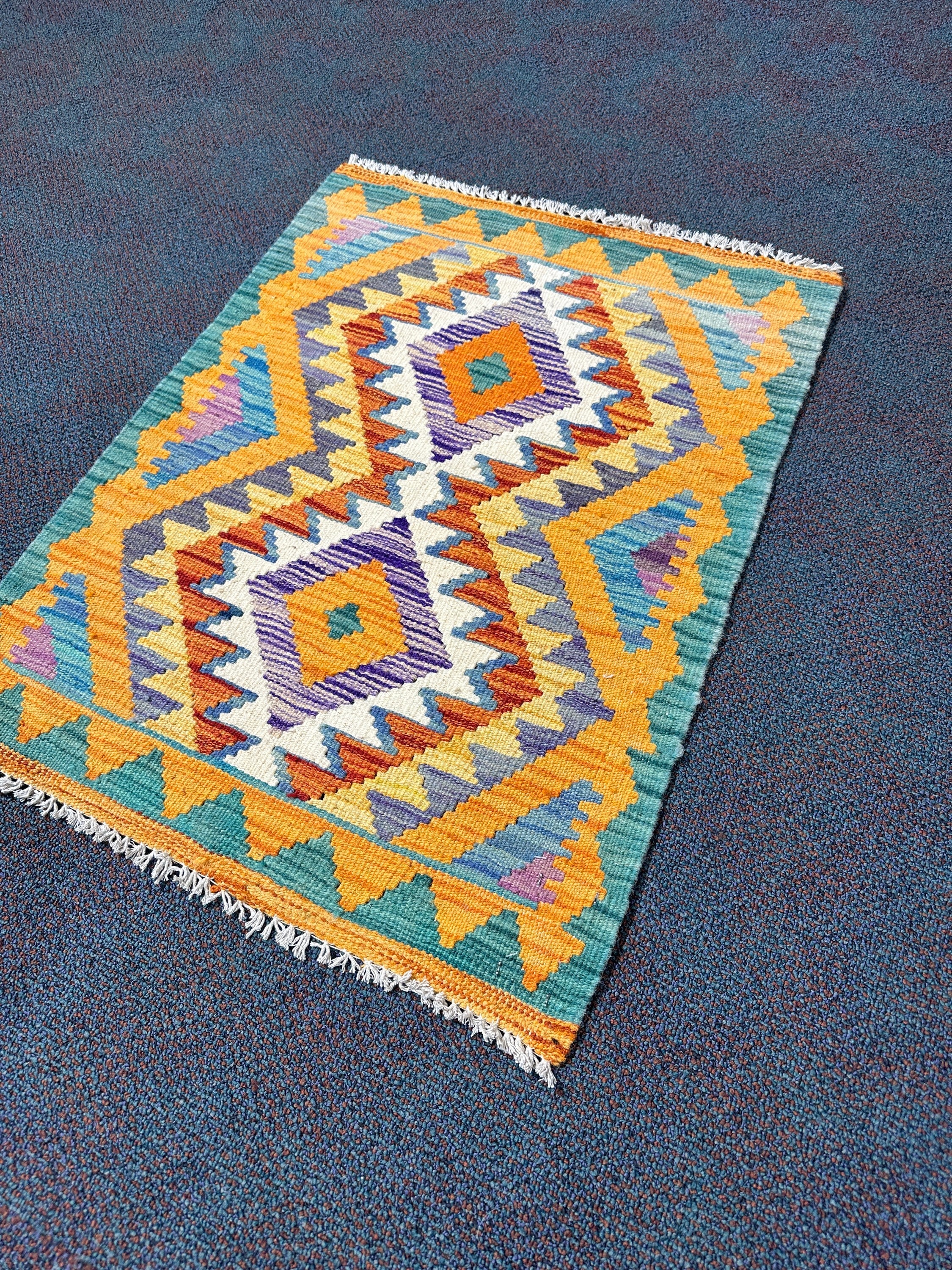 Chobi Kilim Rug - 81 cm x 60 cm