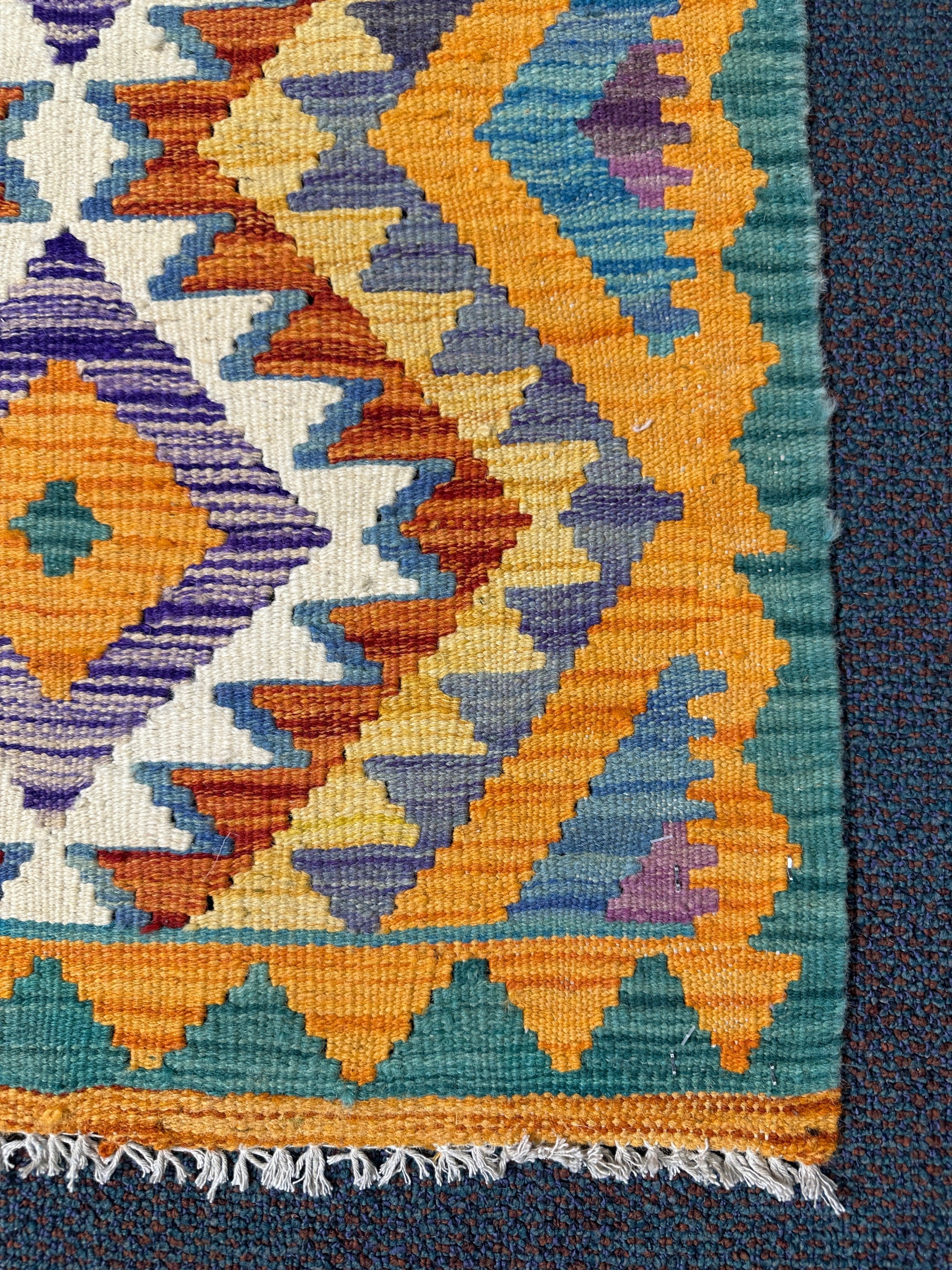 Chobi Kilim Rug - 81 cm x 60 cm