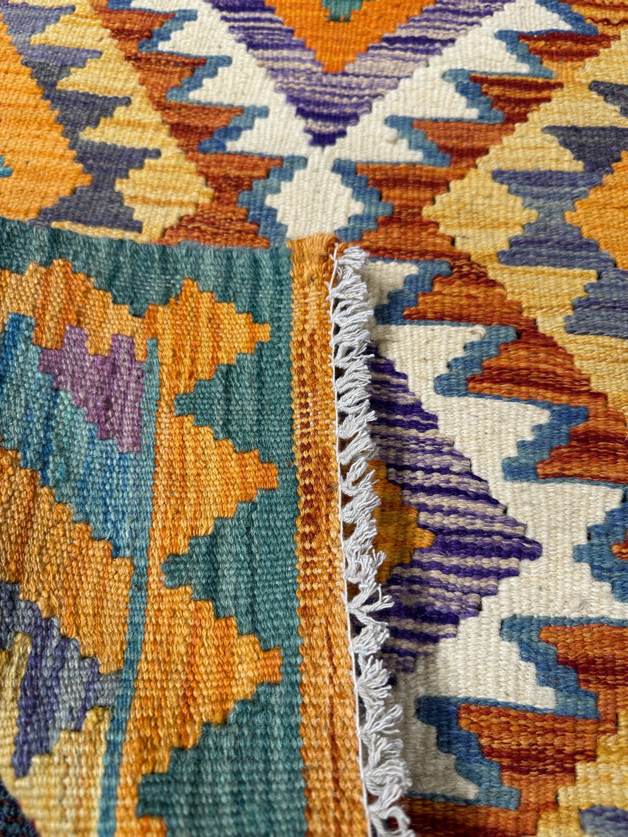 Chobi Kilim Rug - 81 cm x 60 cm