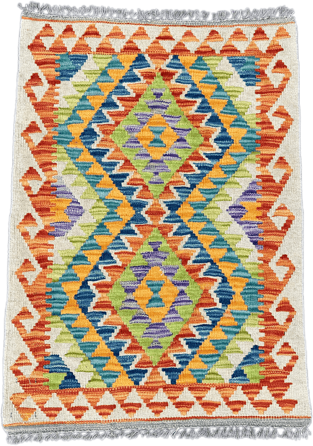 Chobi Kilim Rug - 87 cm x 60 cm