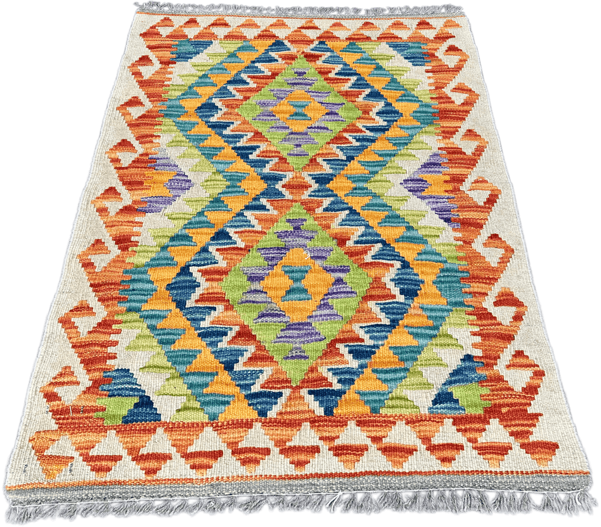 Chobi Kilim Rug - 87 cm x 60 cm