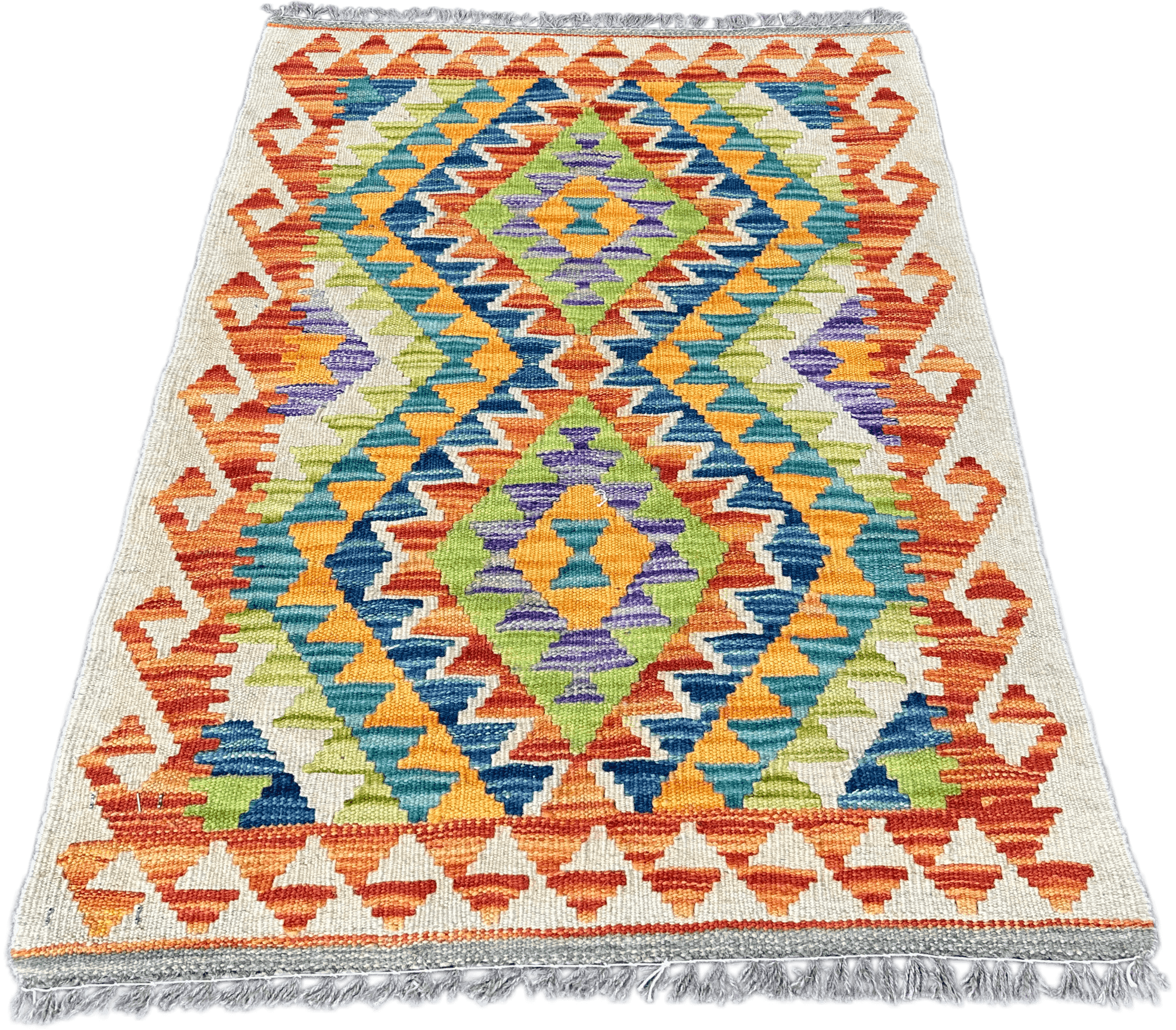 Chobi Kilim Rug - 87 cm x 60 cm