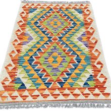 Chobi Kilim Rug - 87 cm x 60 cm