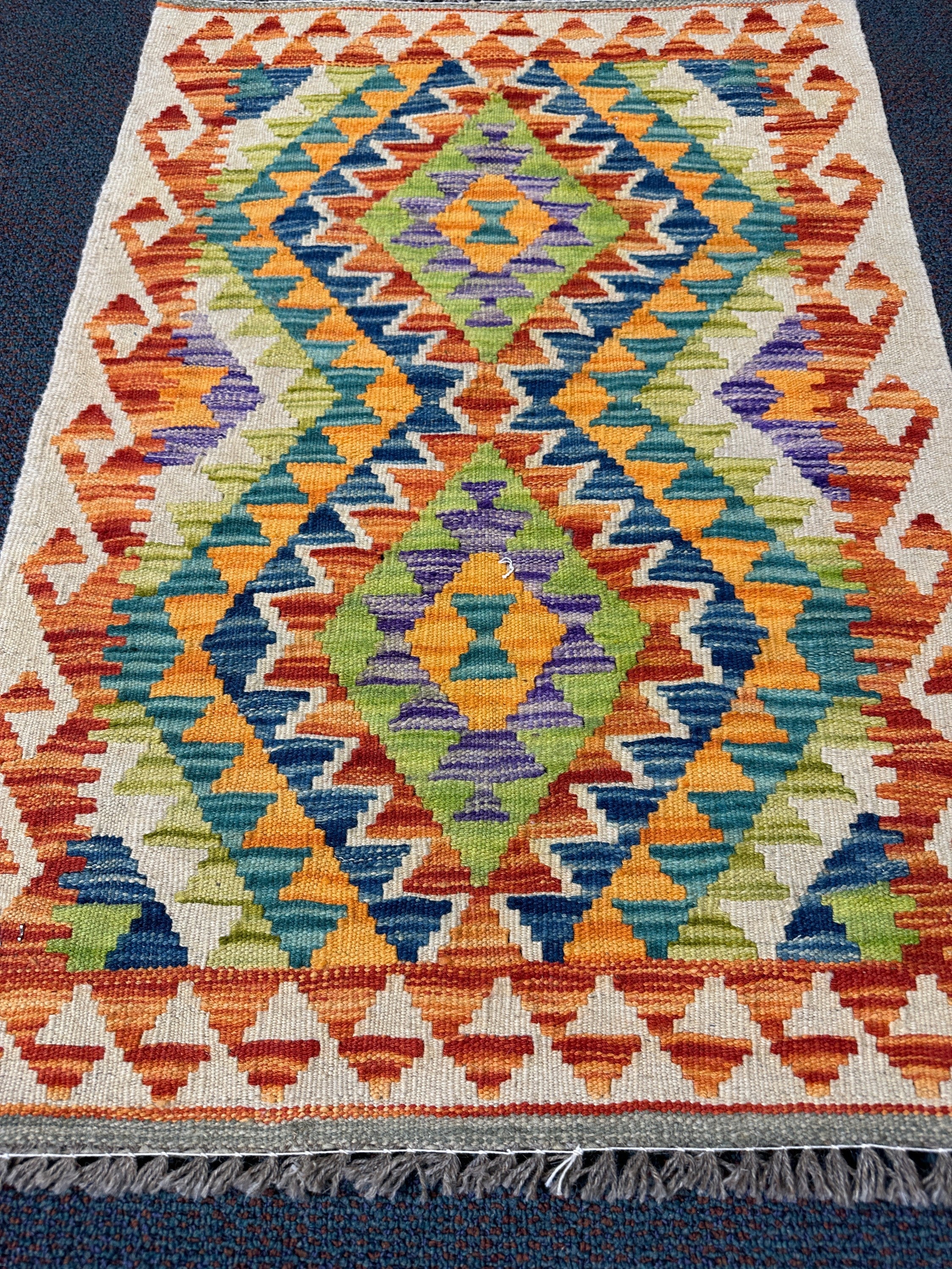 Chobi Kilim Rug - 87 cm x 60 cm