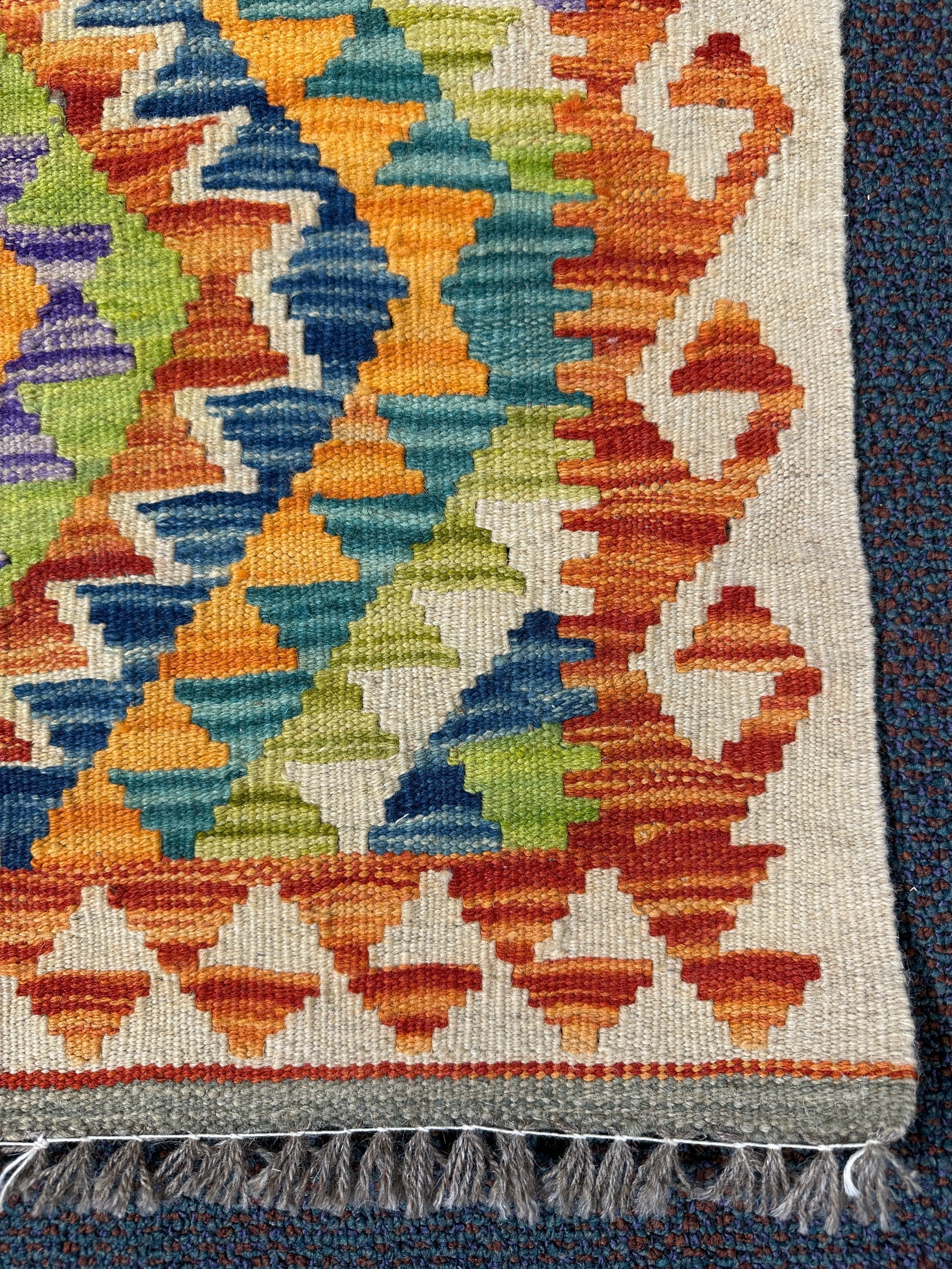Chobi Kilim Rug - 87 cm x 60 cm