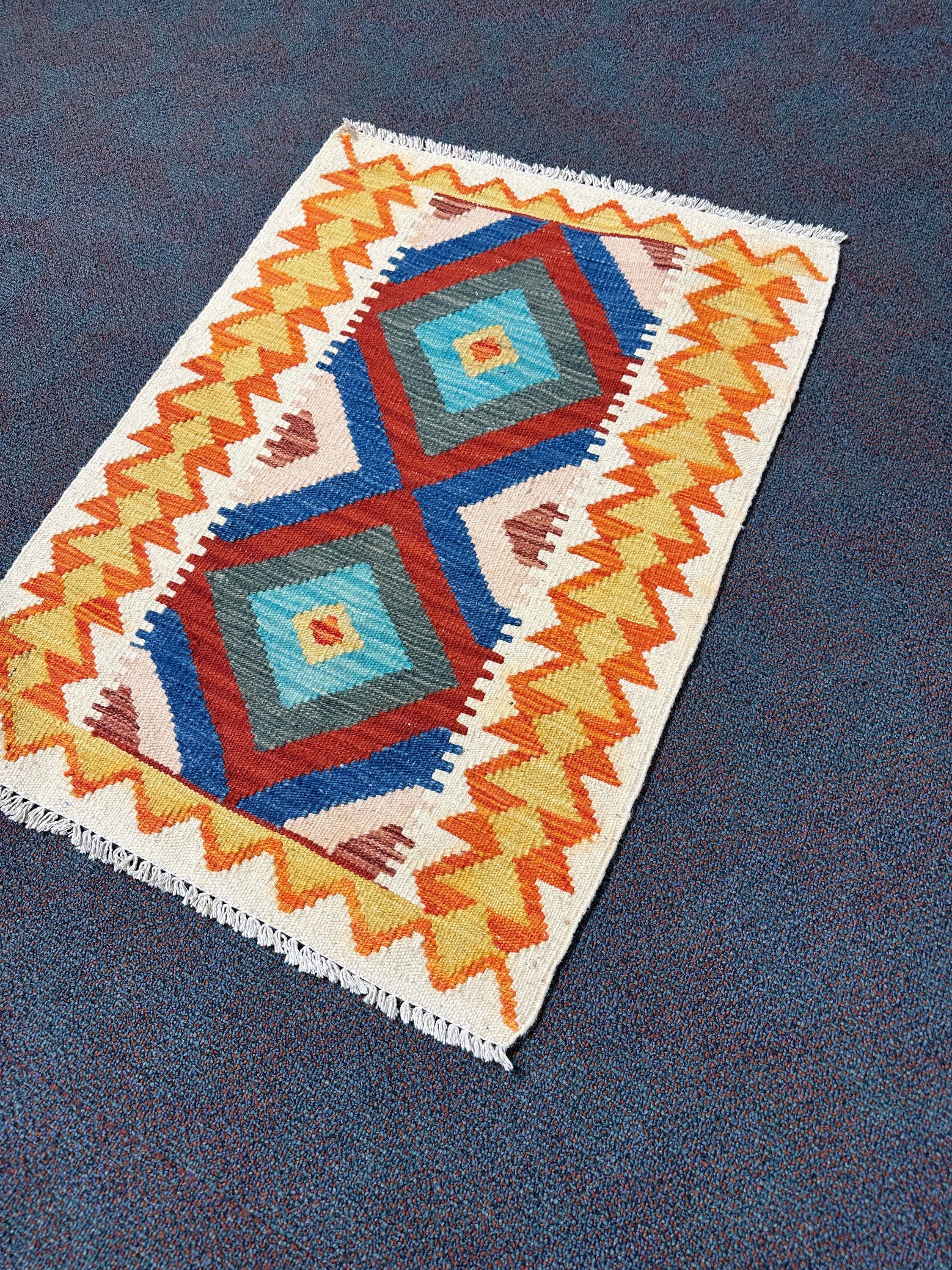 Chobi Kilim Rug - 89 cm x 65 cm