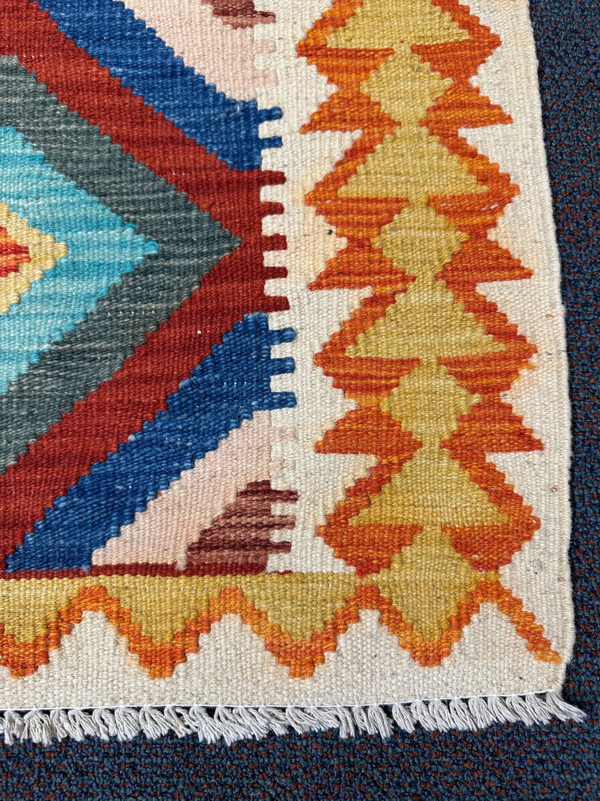 Chobi Kilim Rug - 89 cm x 65 cm