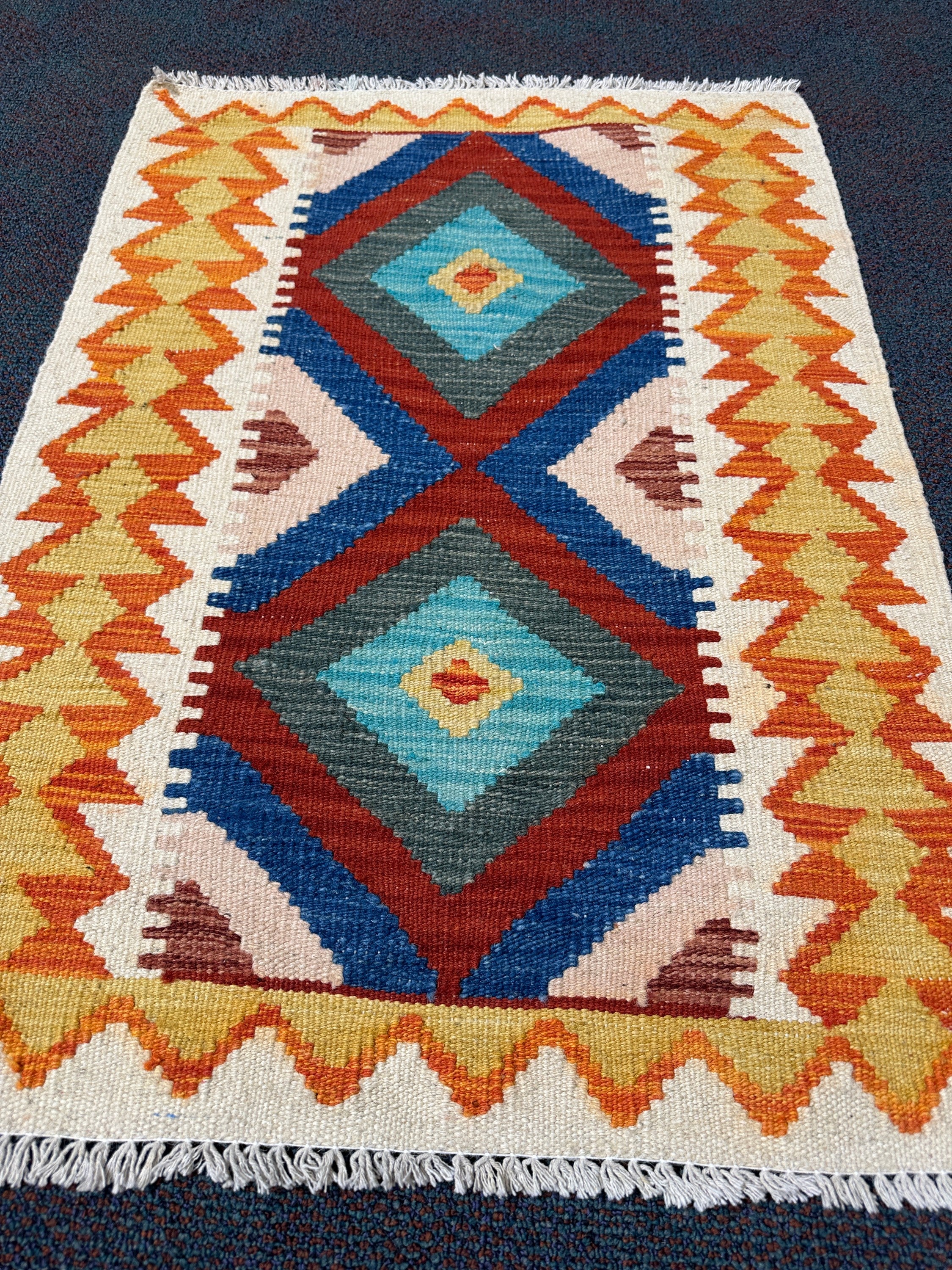 Chobi Kilim Rug - 89 cm x 65 cm