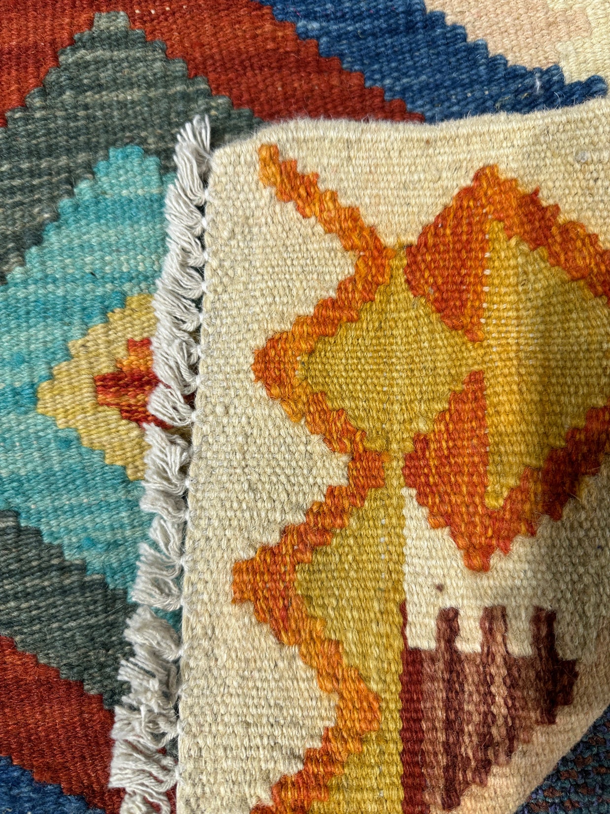 Chobi Kilim Rug - 89 cm x 65 cm