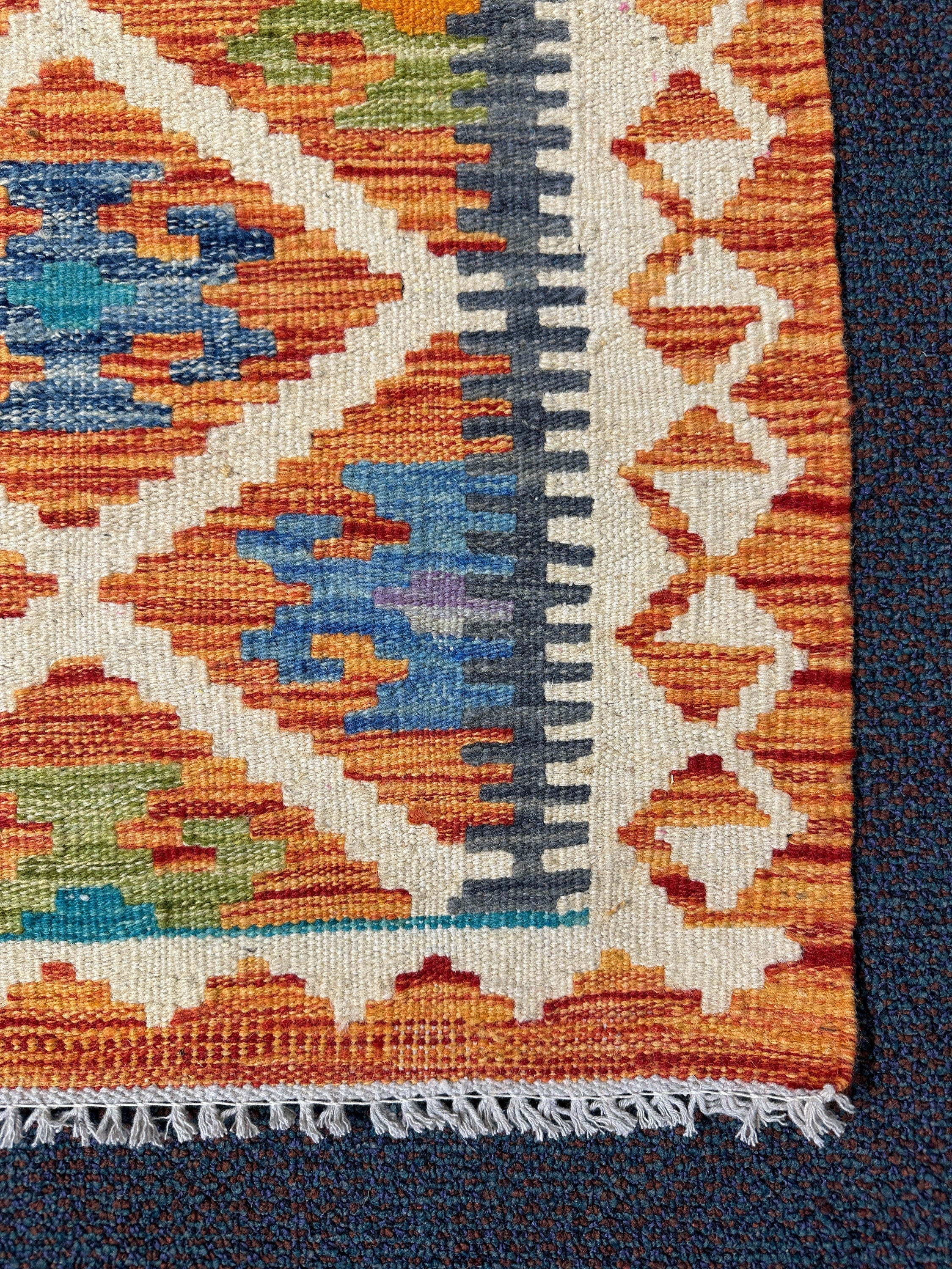 Chobi Kilim Rug - 85 cm x 60 cm