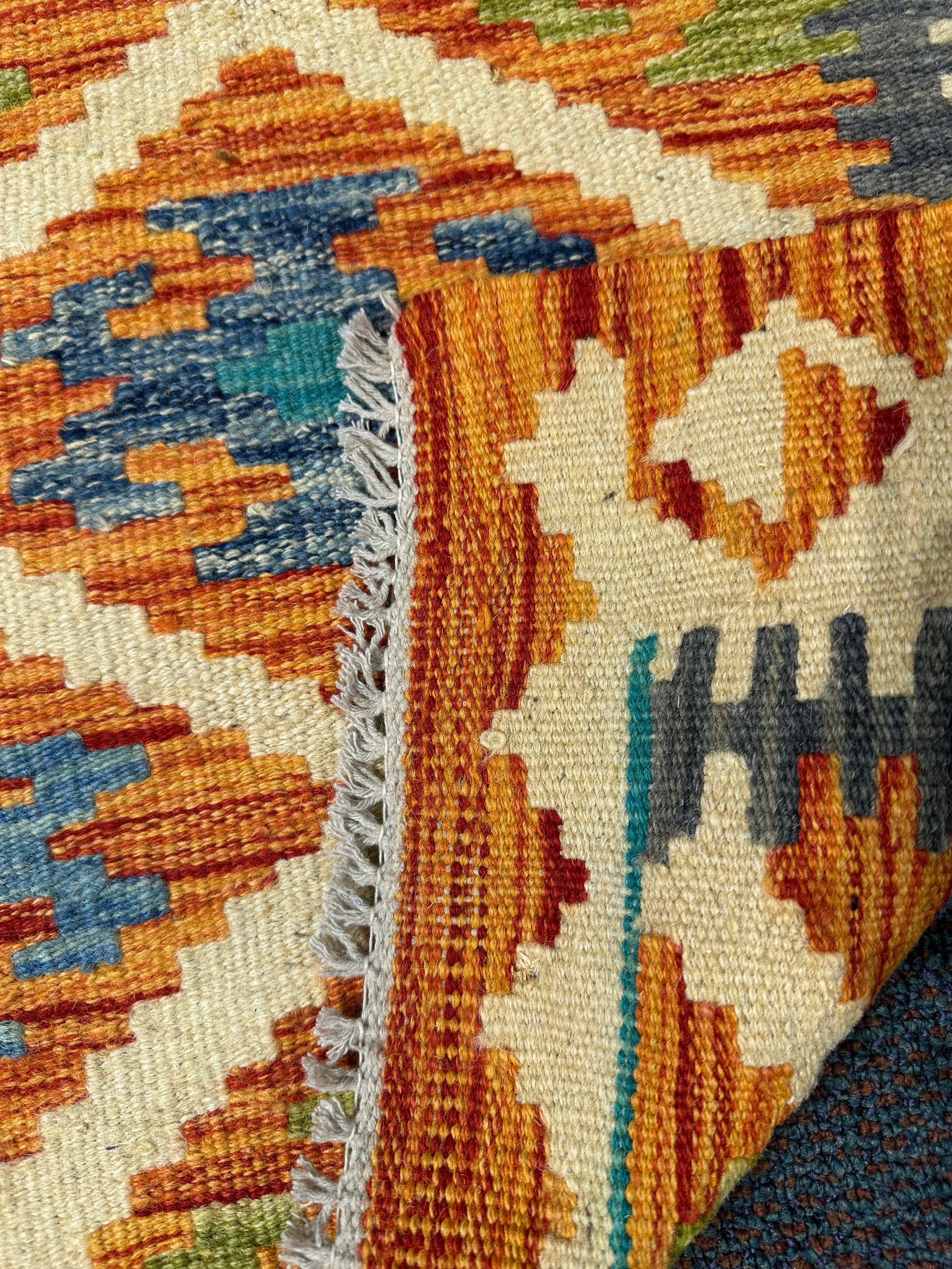 Chobi Kilim Rug - 85 cm x 60 cm