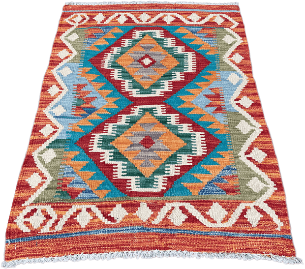 Chobi Kilim Rug - 89 cm x 61 cm