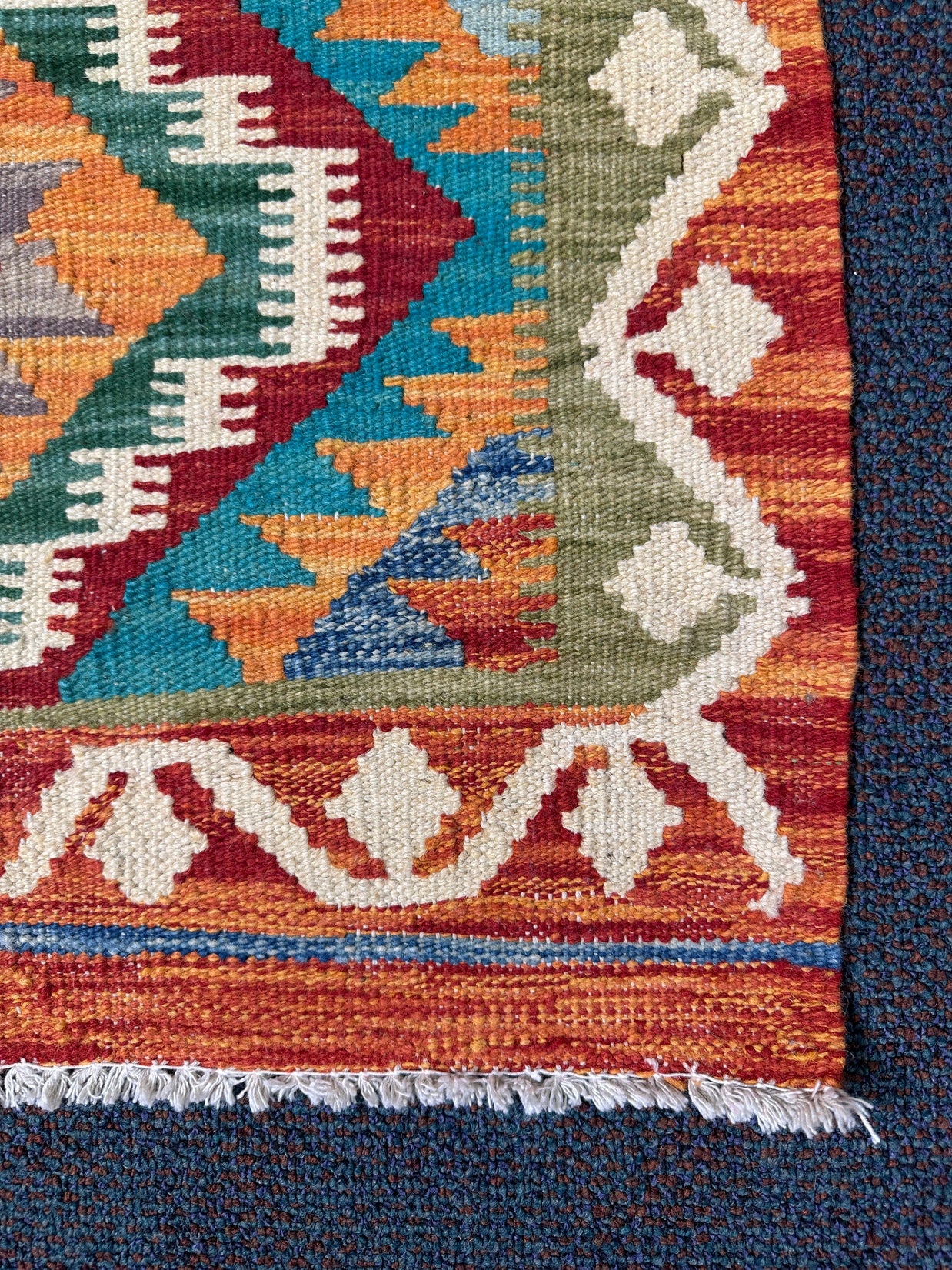 Chobi Kilim Rug - 89 cm x 61 cm