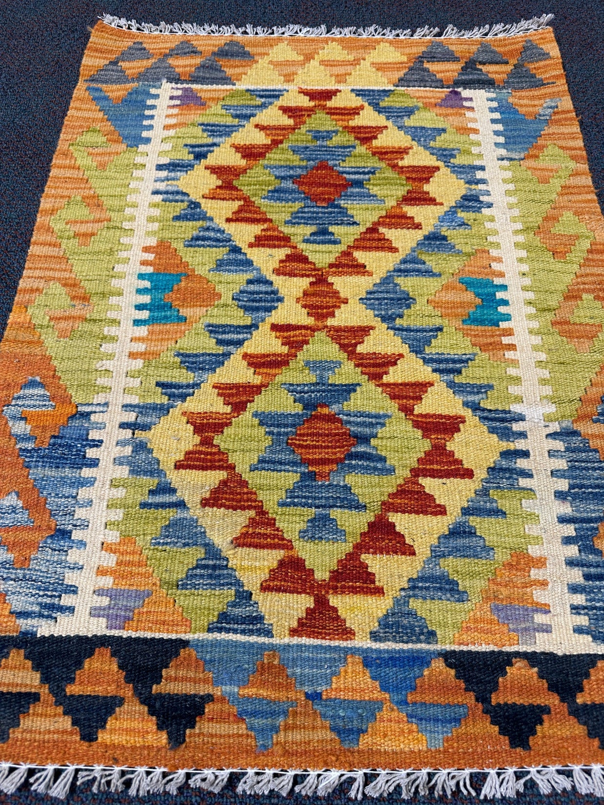 Chobi Kilim Rug - 82 cm x 61 cm