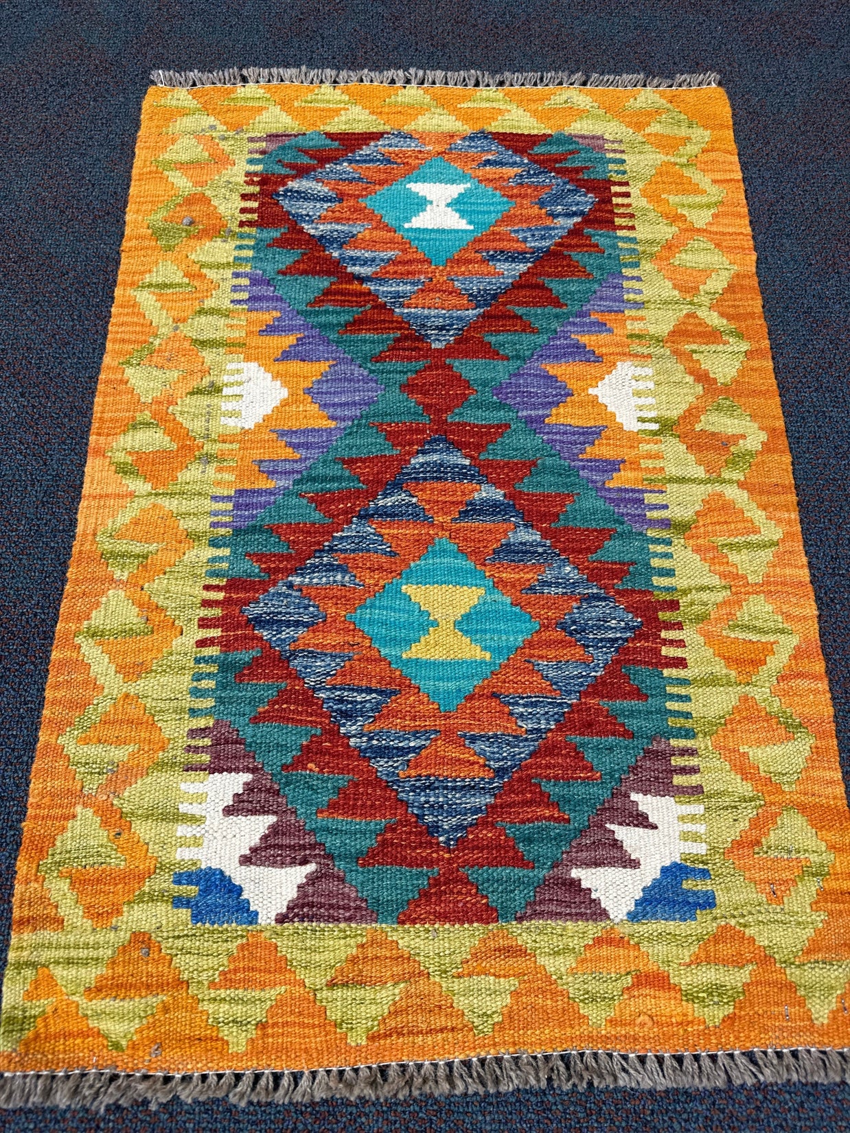 Chobi Kilim Rug - 87 cm x 58 cm