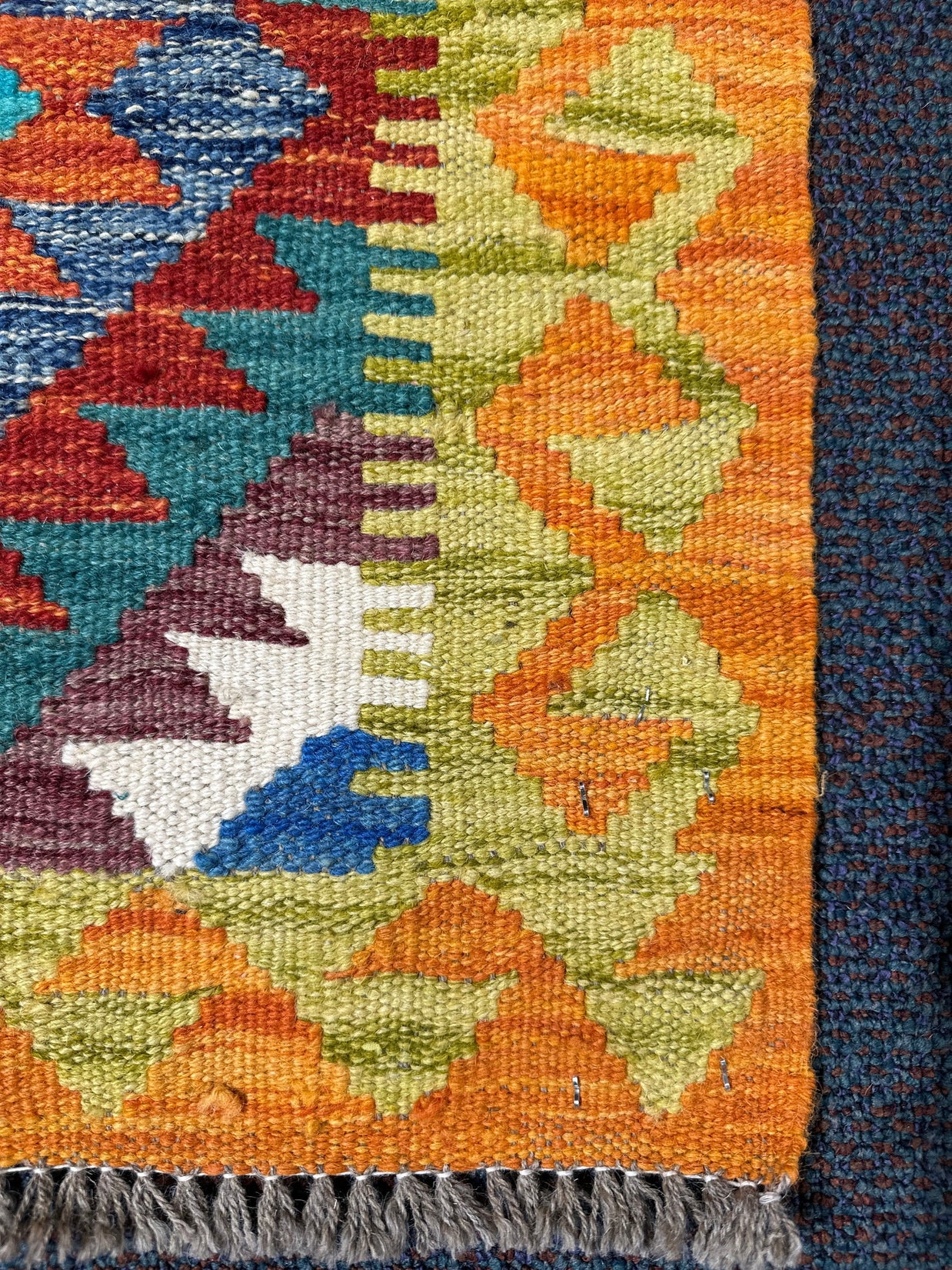 Chobi Kilim Rug - 87 cm x 58 cm