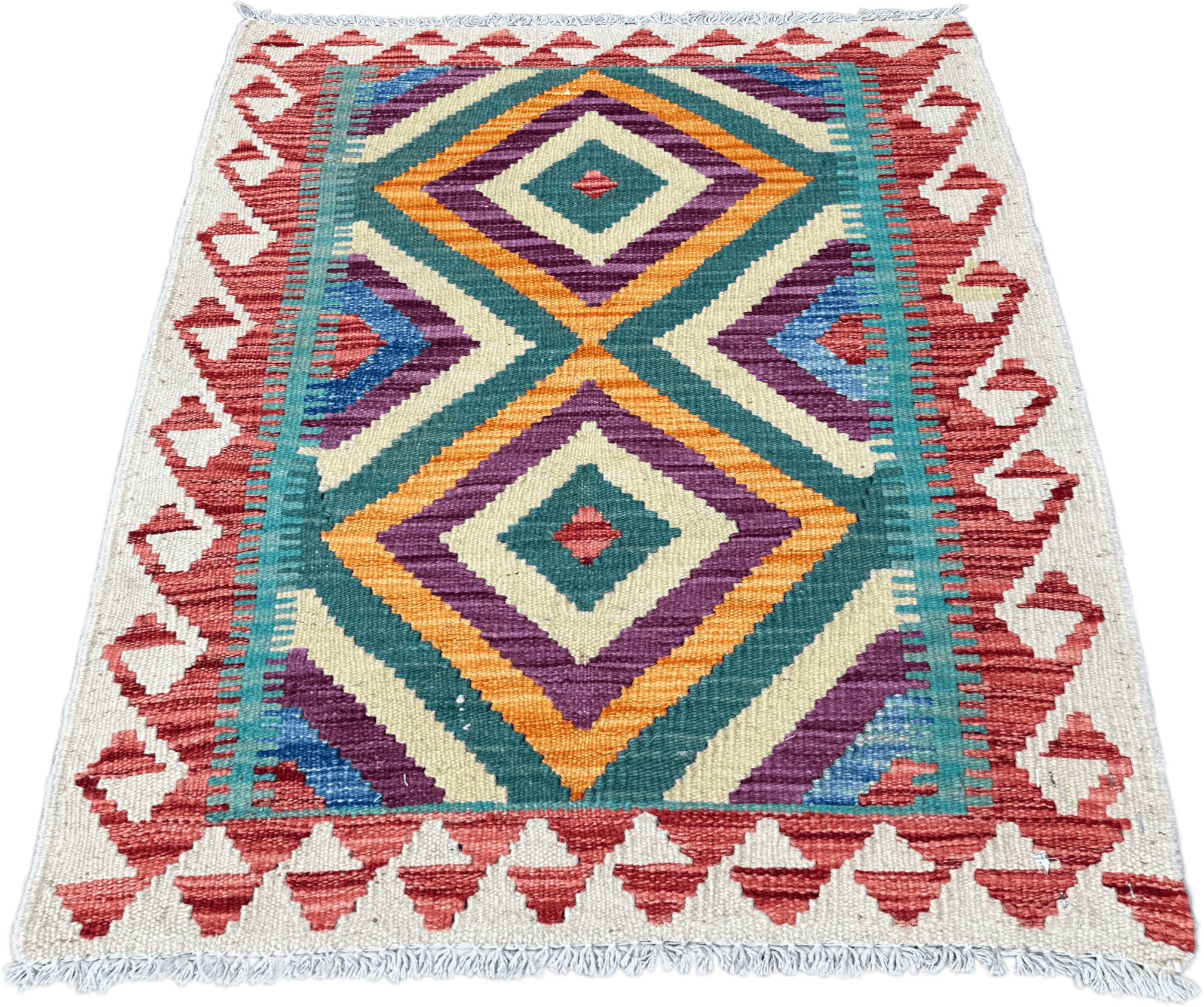 Chobi Kilim Rug - 86 cm x 65 cm