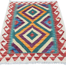 Chobi Kilim Rug - 86 cm x 65 cm