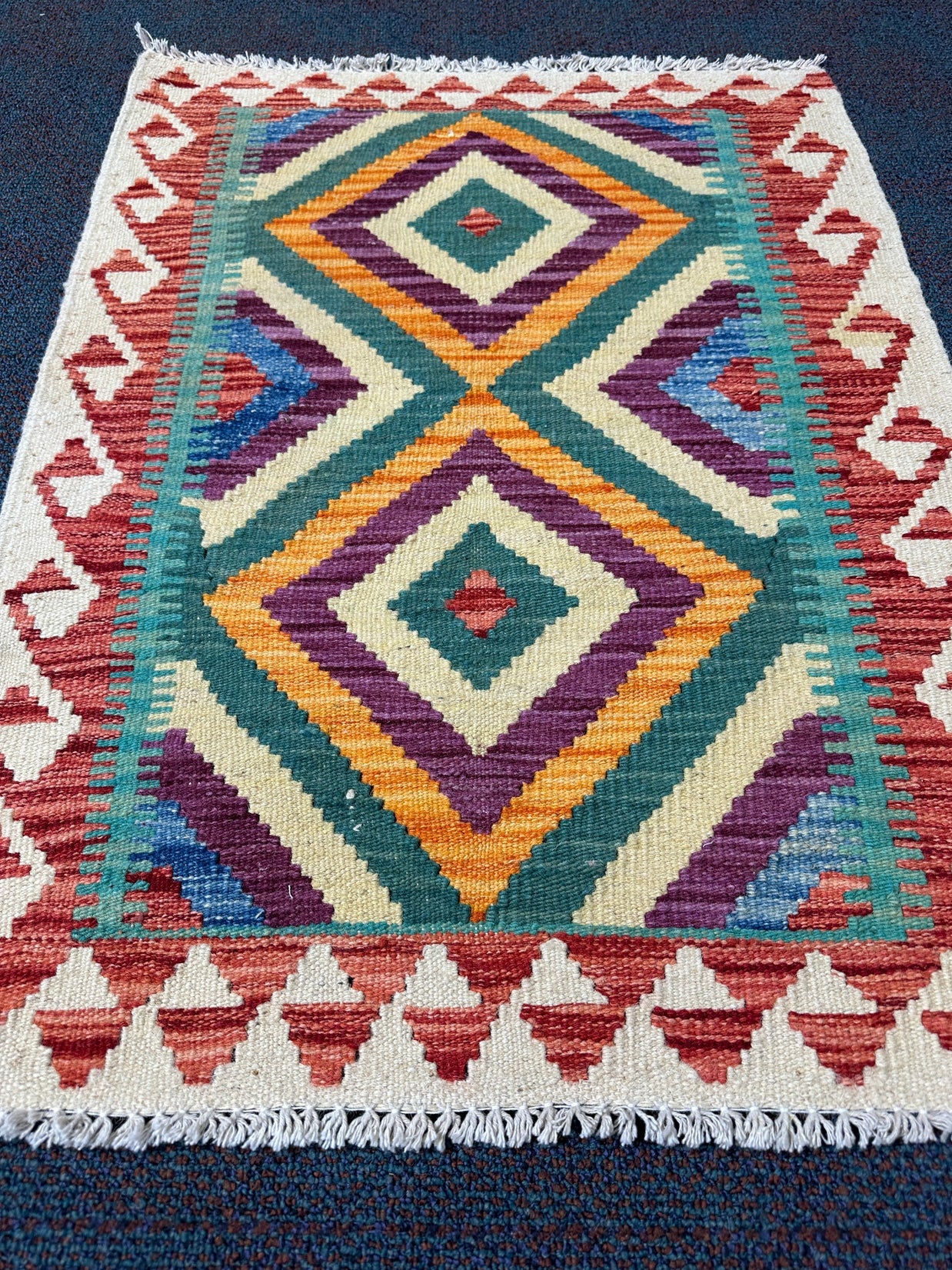 Chobi Kilim Rug - 86 cm x 65 cm
