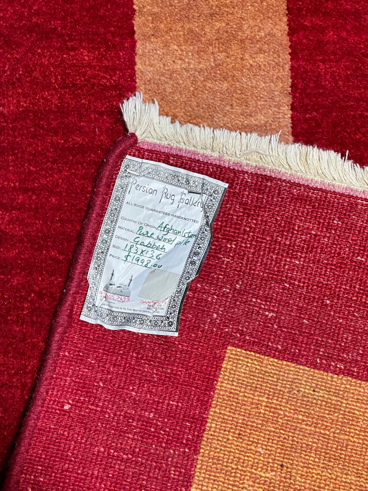Afghan Gabbeh 183x136