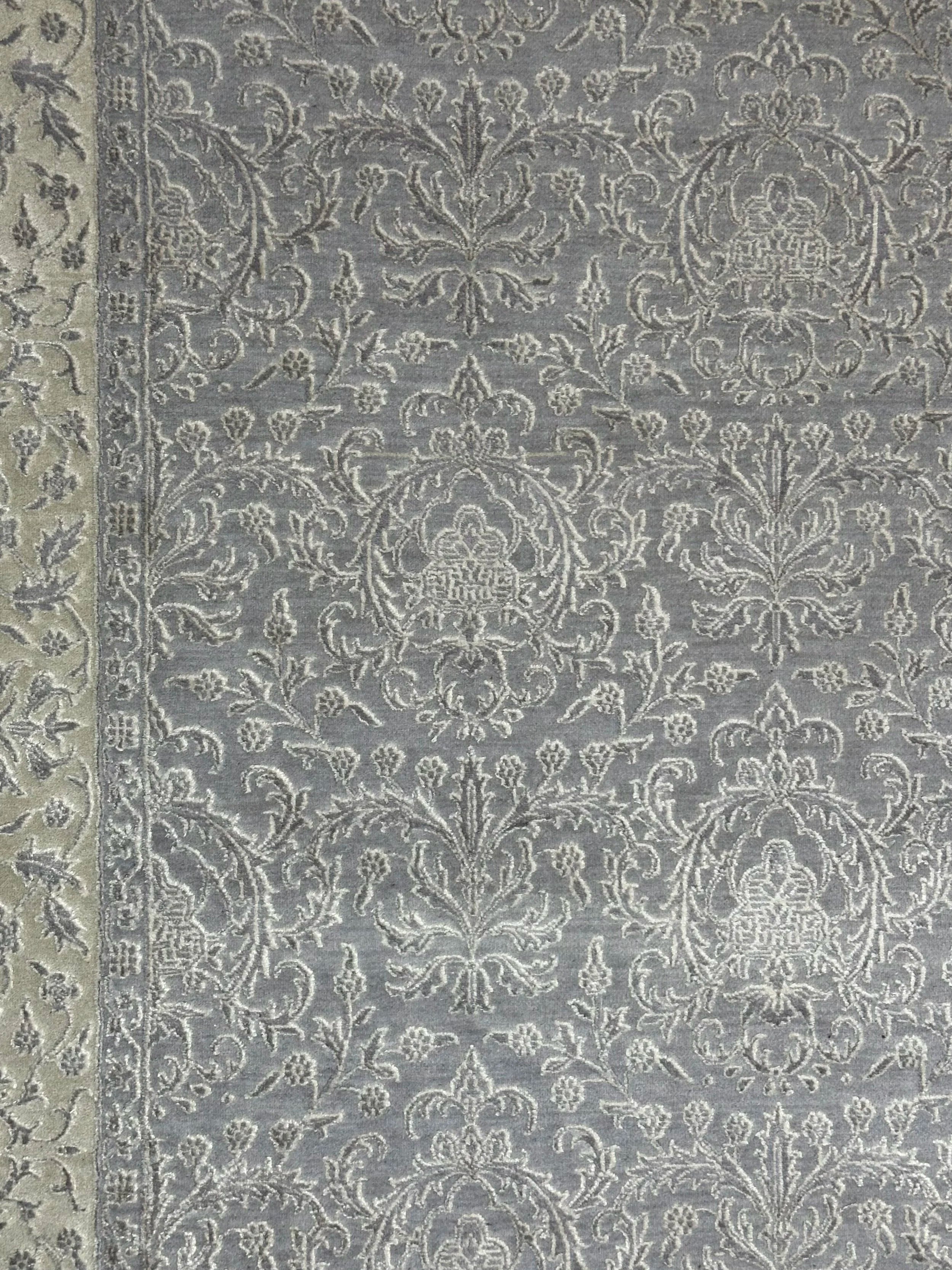 Fine Zaigler wool & silk 237x165cm Indo Persian