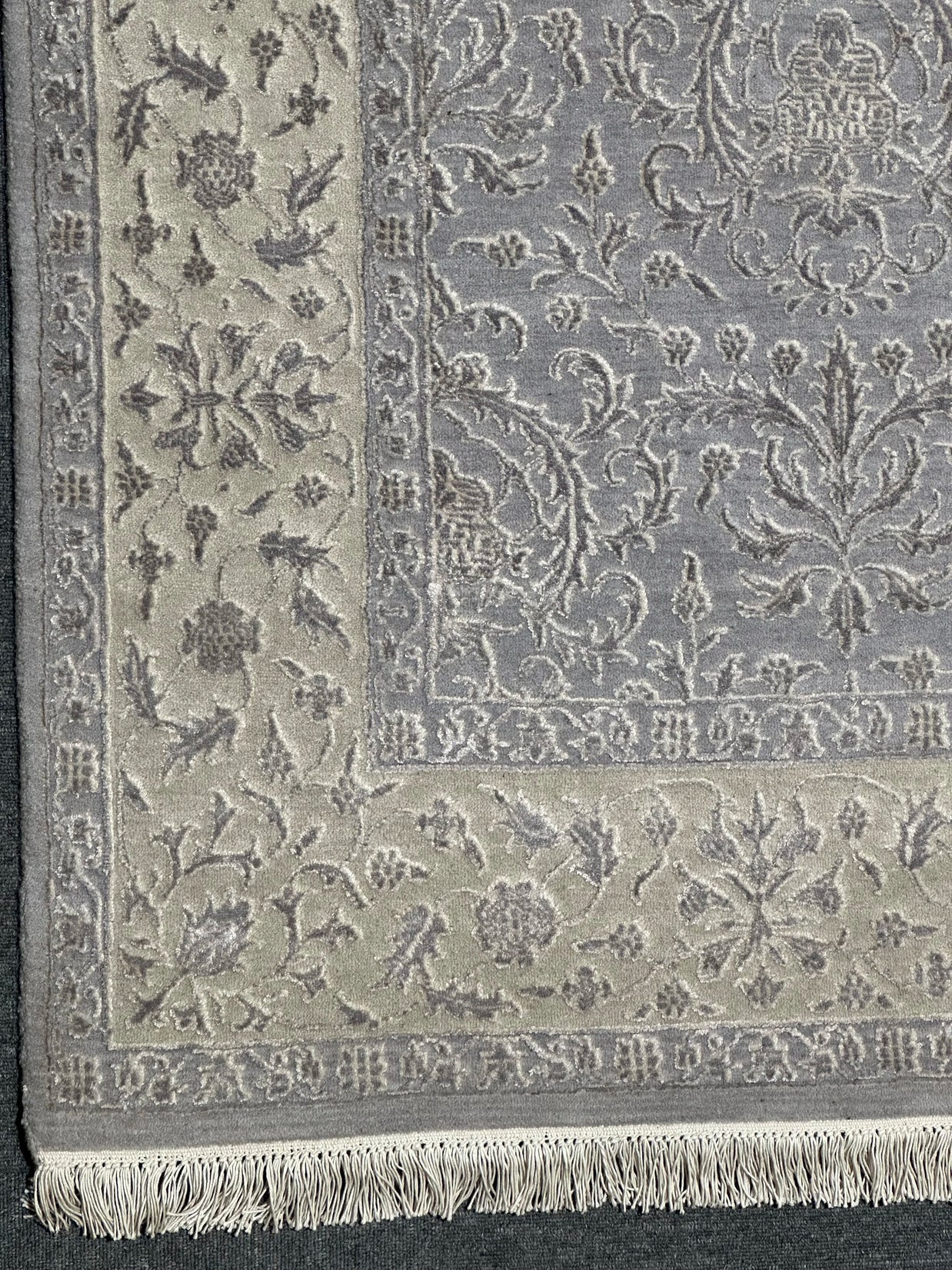 Fine Zaigler wool & silk 237x165cm Indo Persian