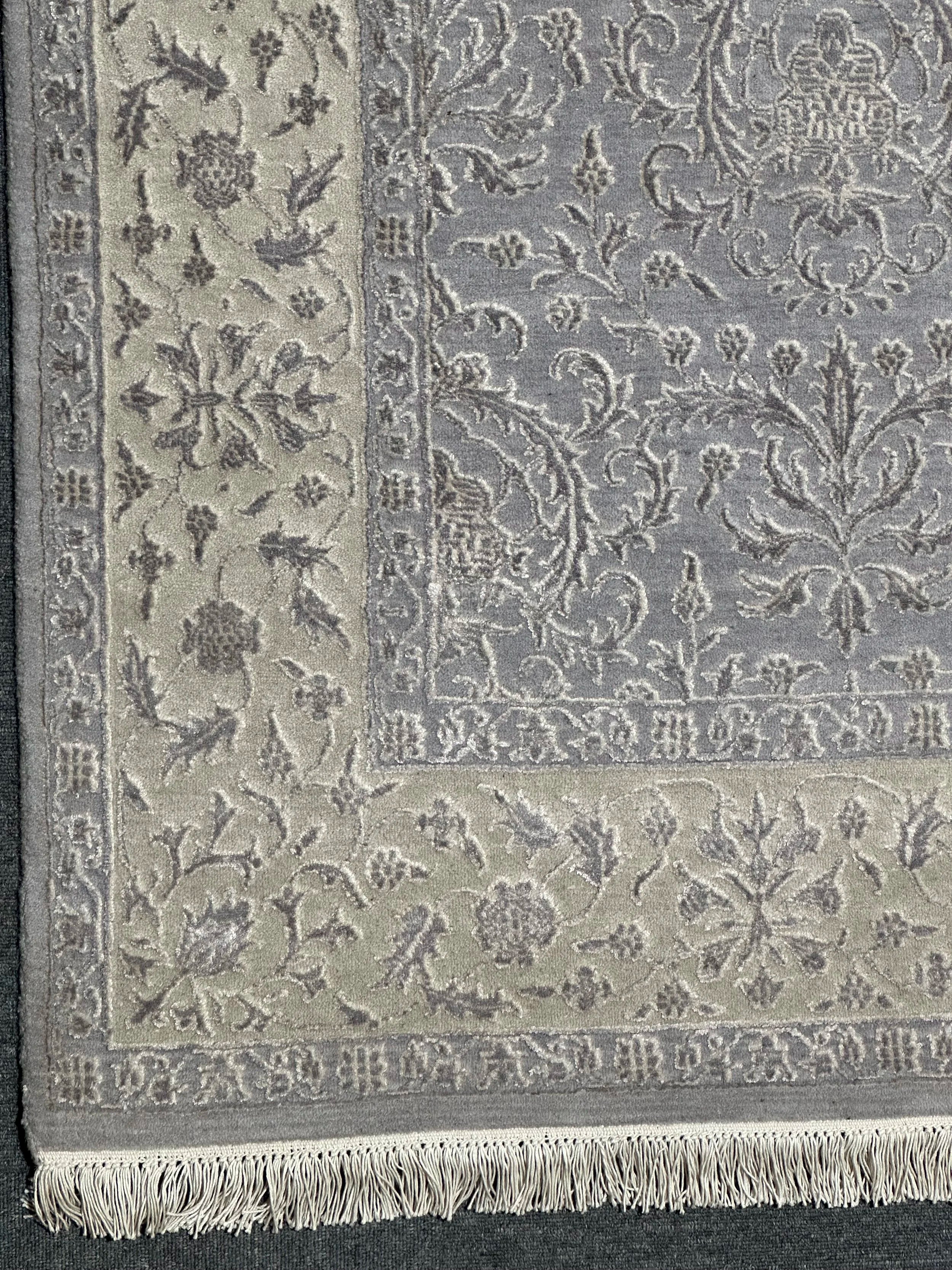 Fine Zaigler wool & silk 237x165cm Indo Persian