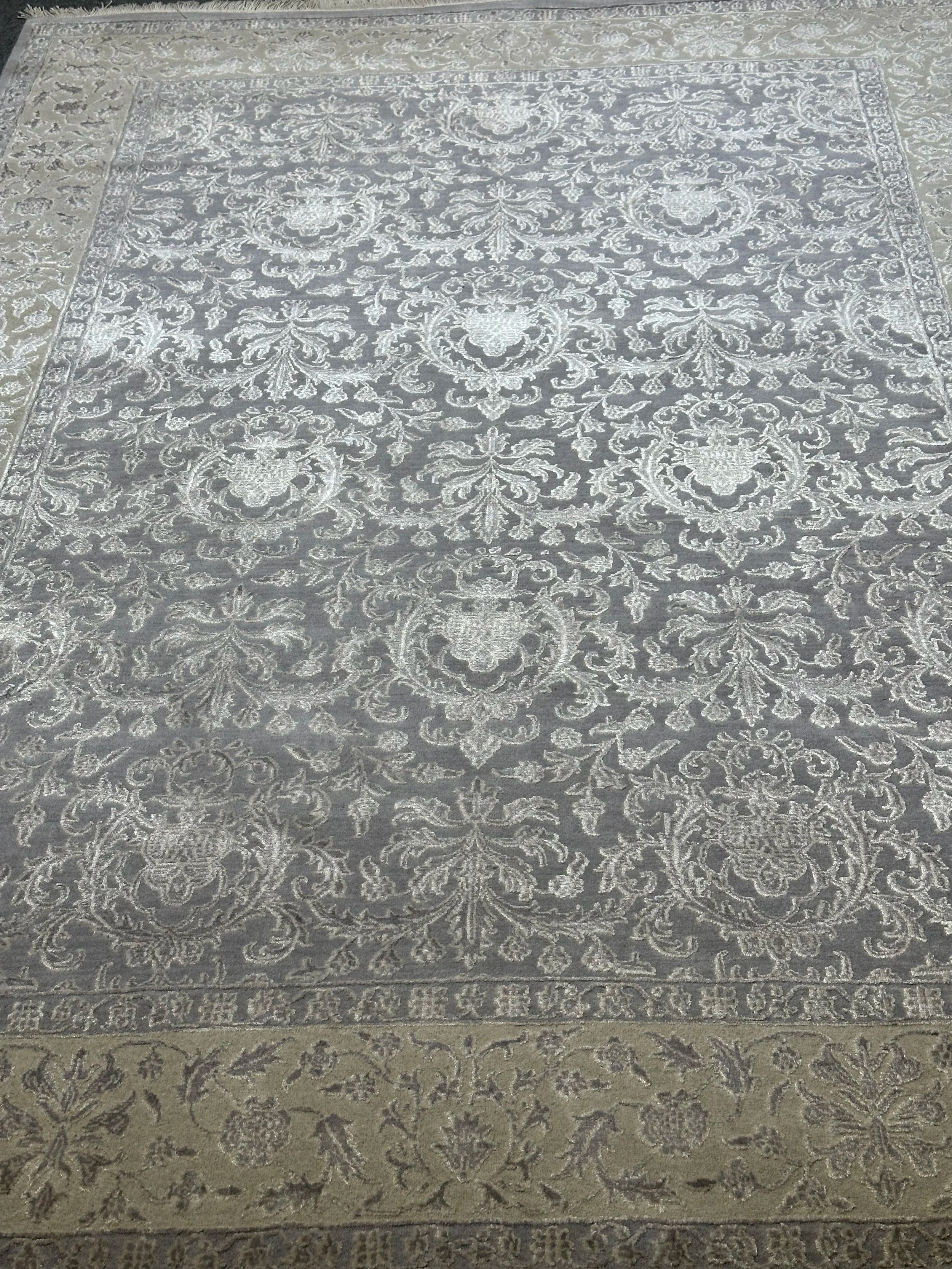 Fine Zaigler wool & silk 237x165cm Indo Persian